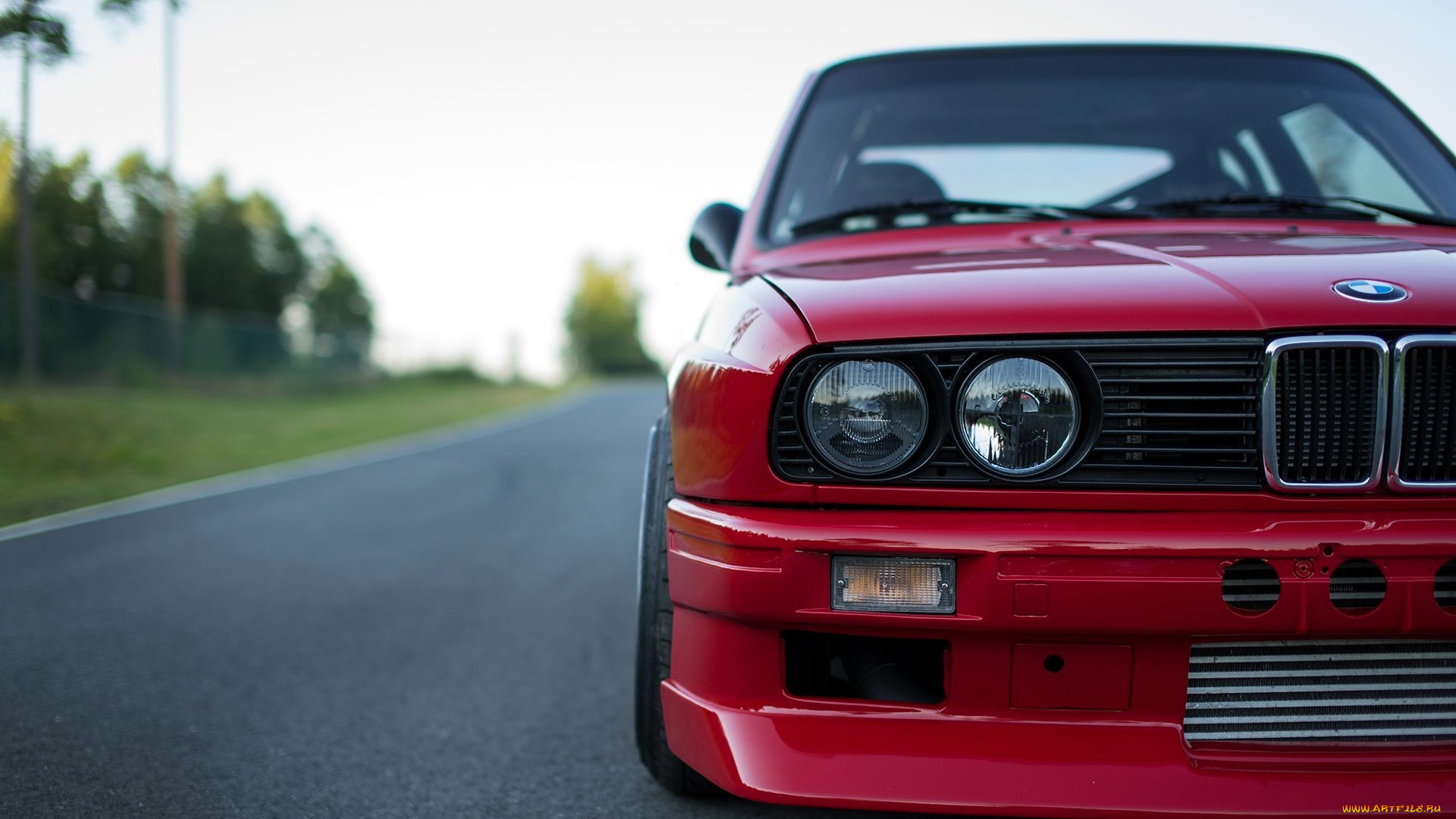 bmw, m3, автомобили, фрагменты, автомобиля, красный, дорога