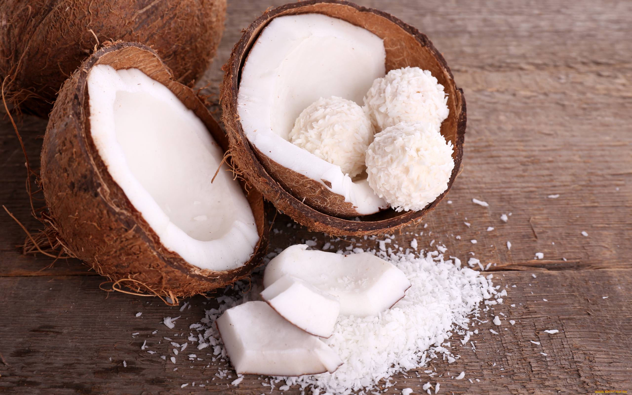еда, кокос, конфеты