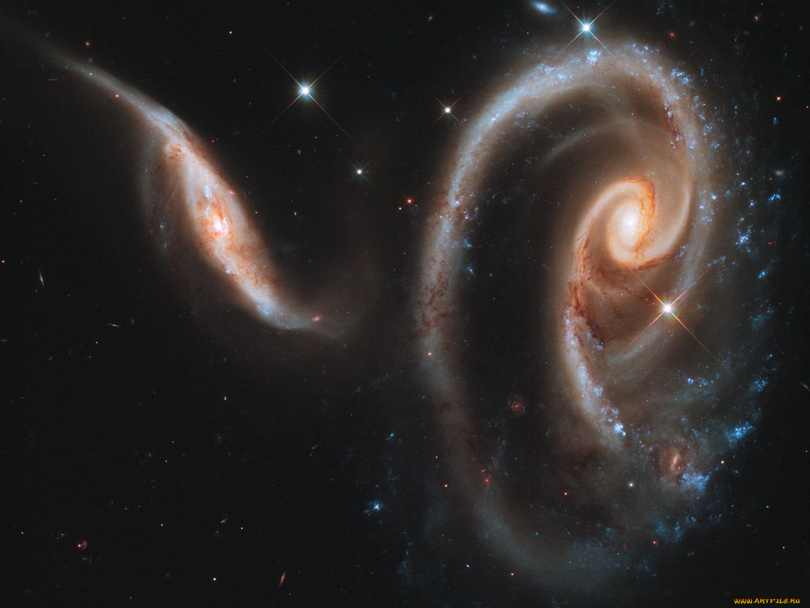 arp273, космос, галактики, туманности