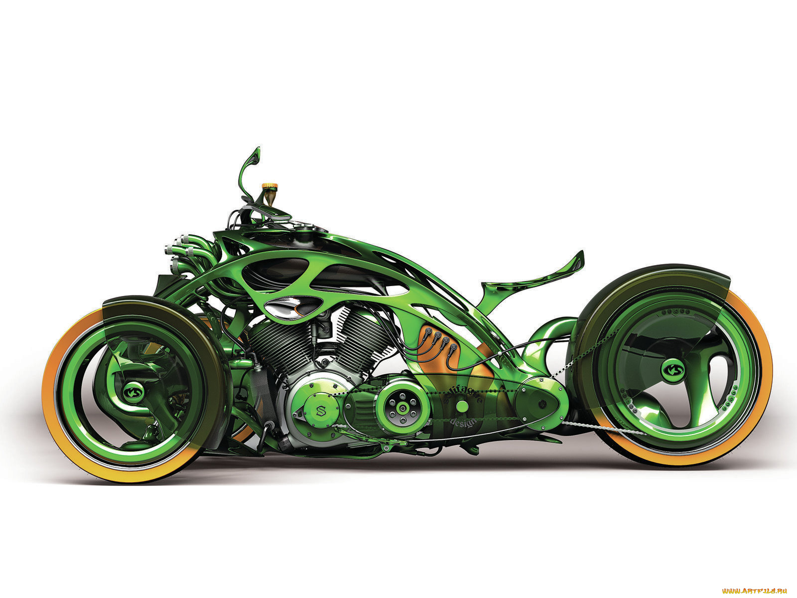 мотоциклы, 3d, russian