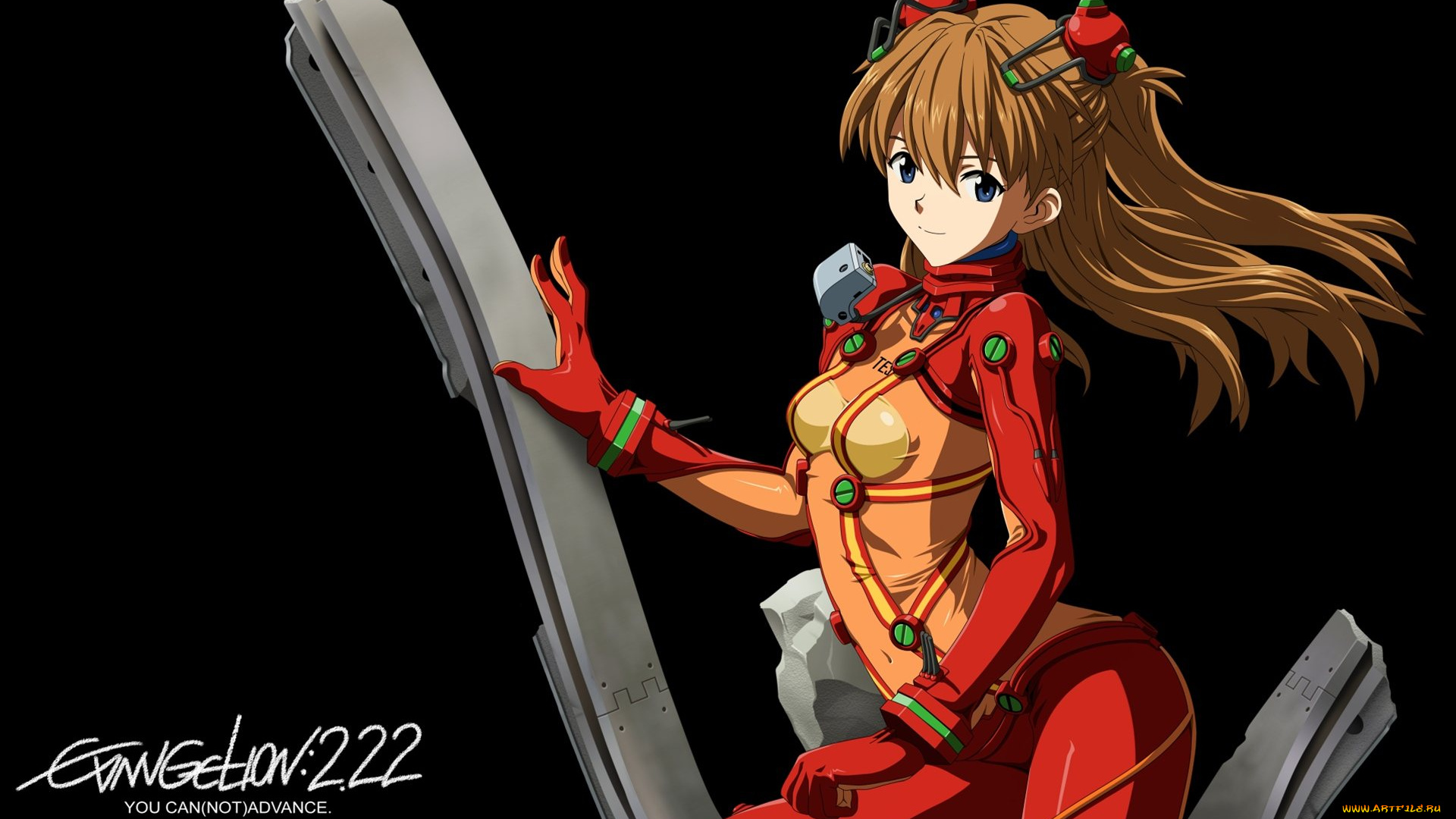 аниме, evangelion, девушка, asuka, langley