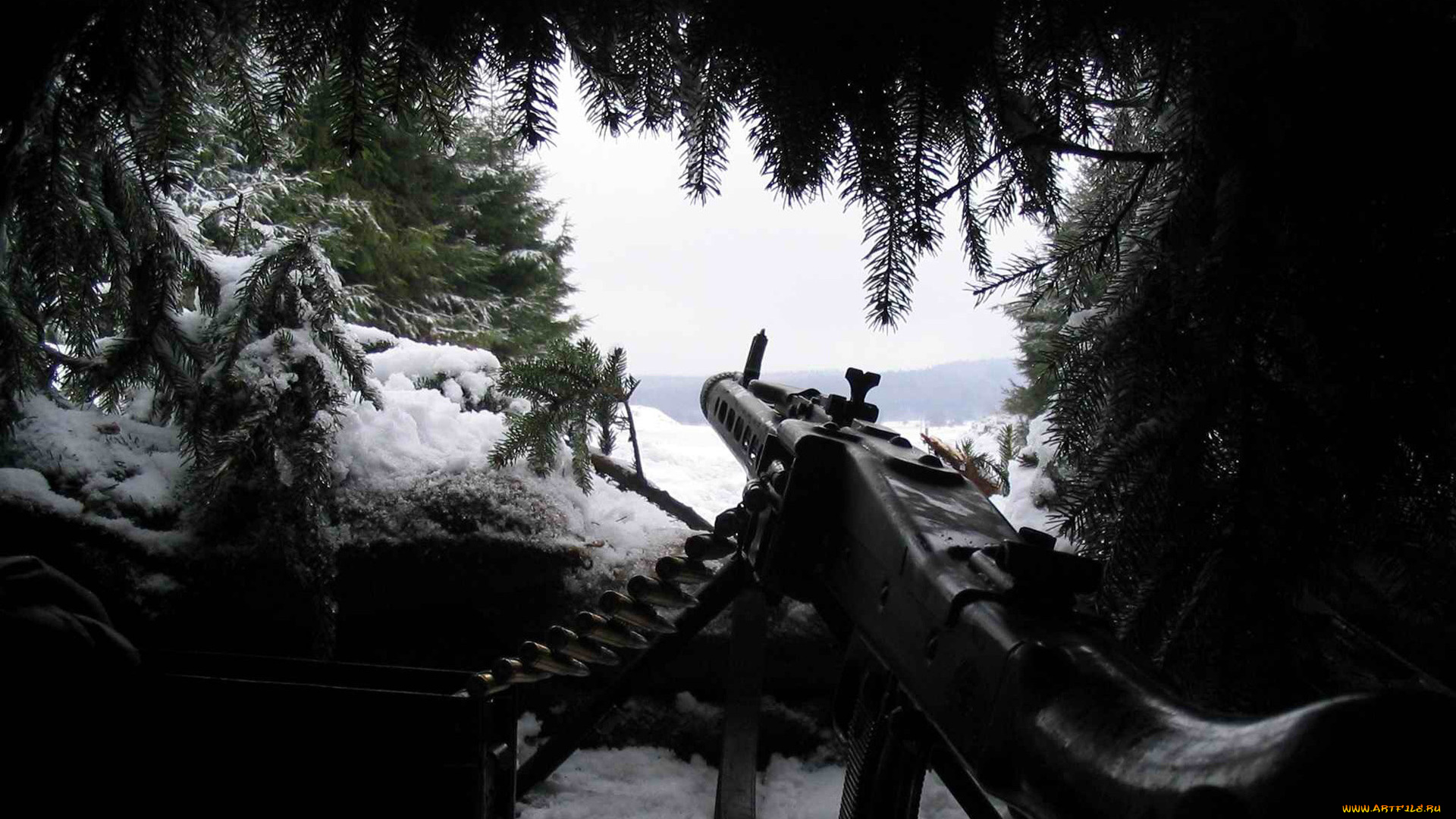 оружие, пулемёты, блиндаж, пулемет