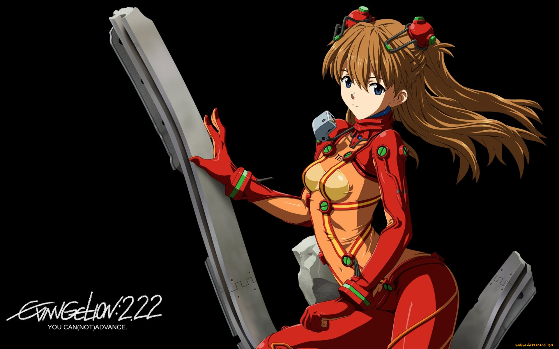 аниме, evangelion, девушка, asuka, langley