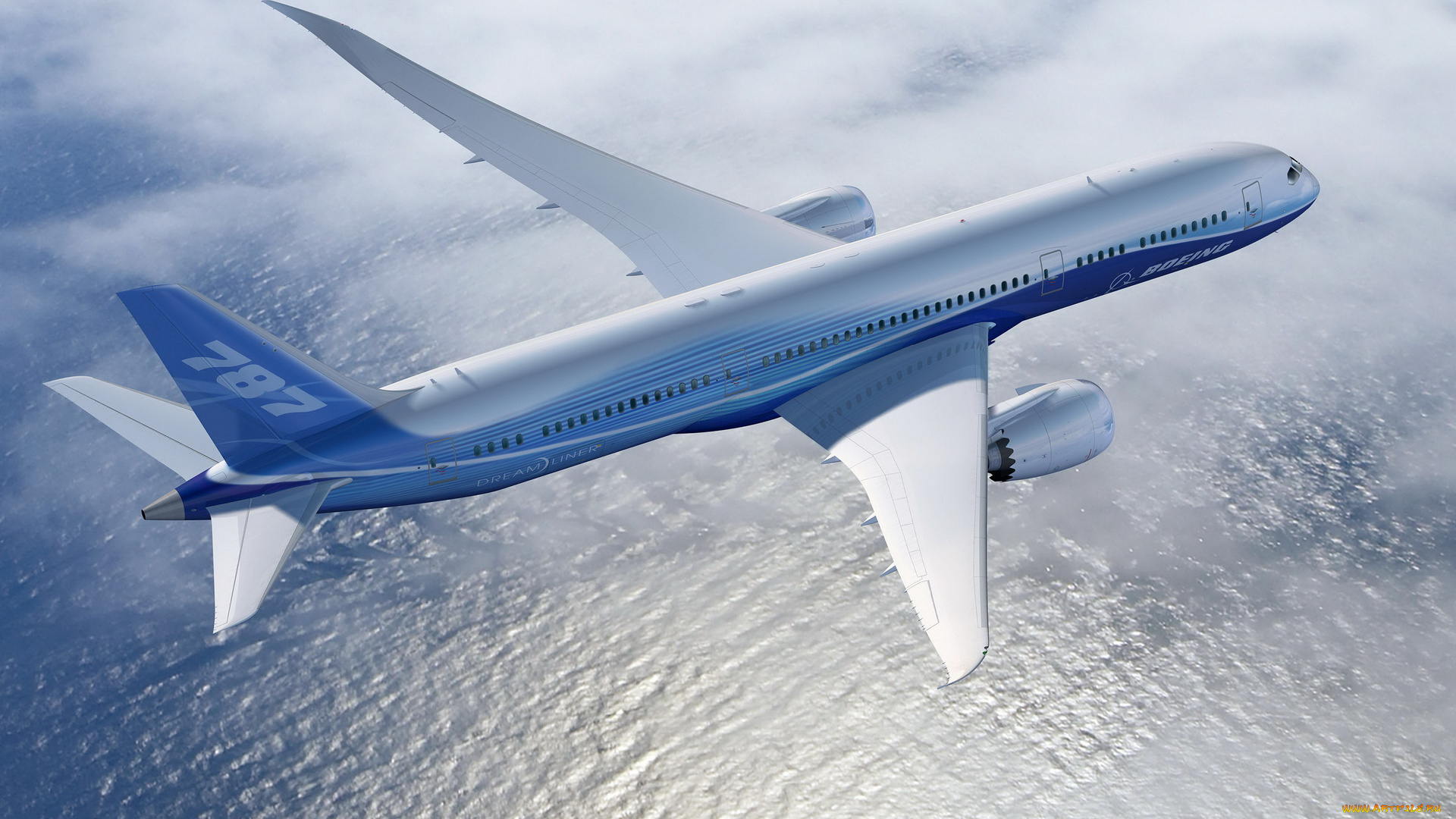 авиация, 3д, рисованые, graphic, boeing, 787