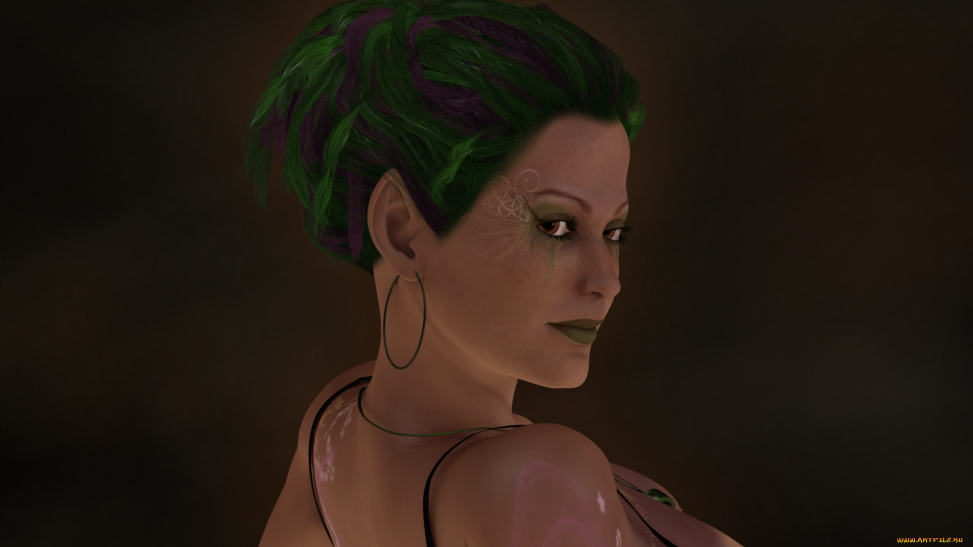3д, графика, portraits, , портрет, девушка, взгляд