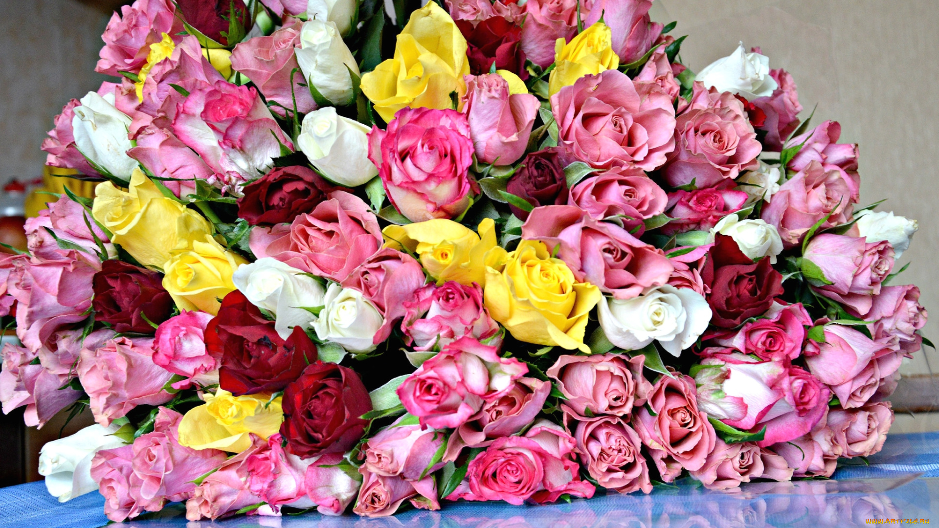 цветы, розы, охапка