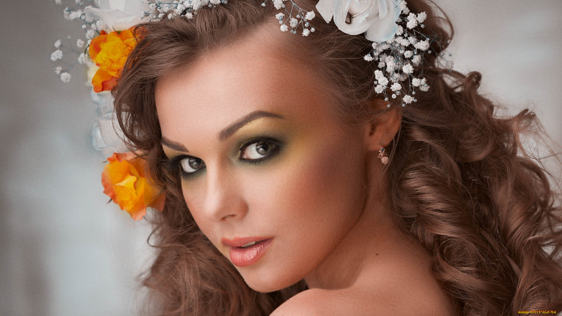 девушки, -unsort, , лица, , портреты, венок