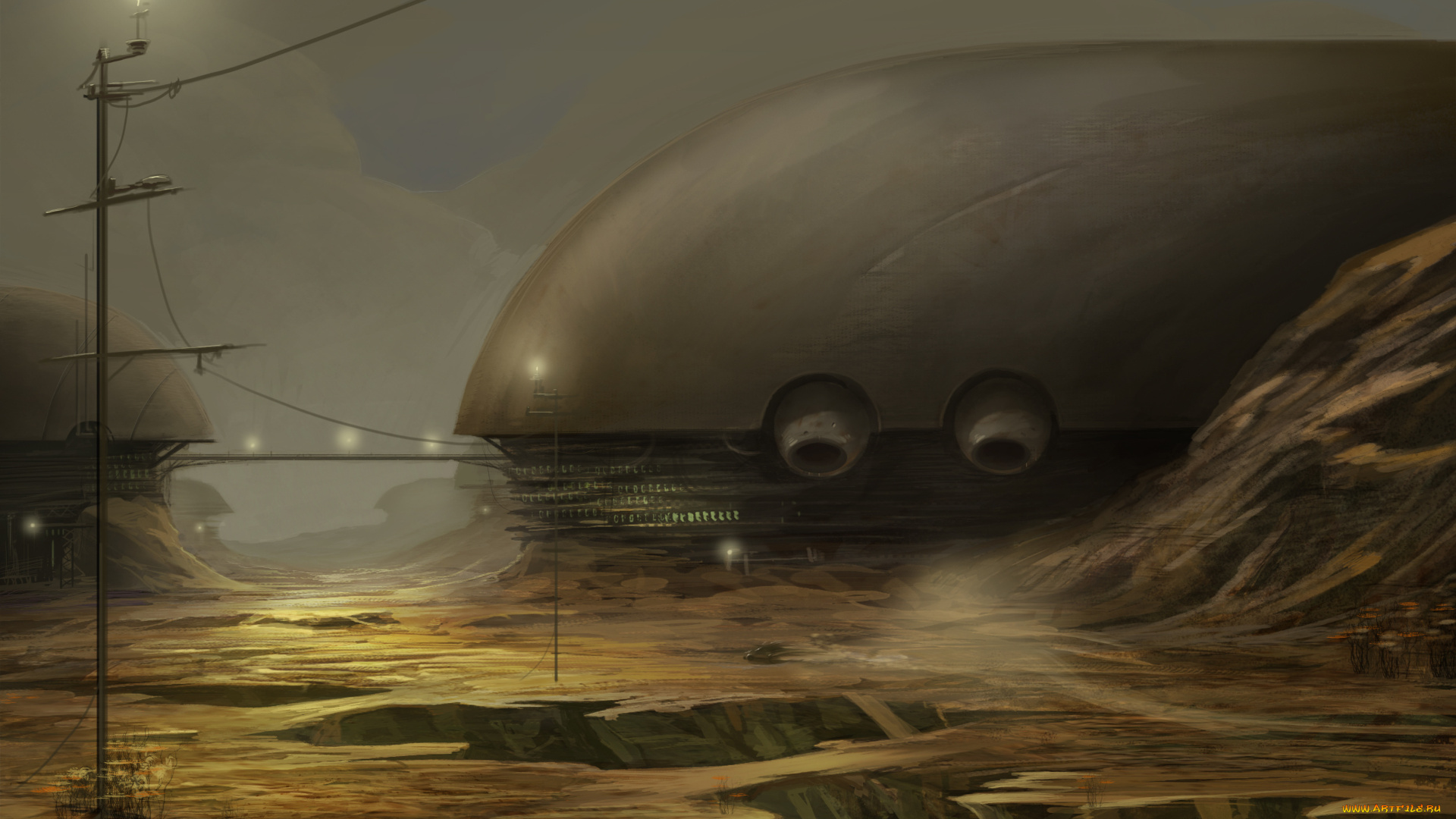 фэнтези, иные, миры, , иные, времена, иной, мир, скалы, сооружения, жилье