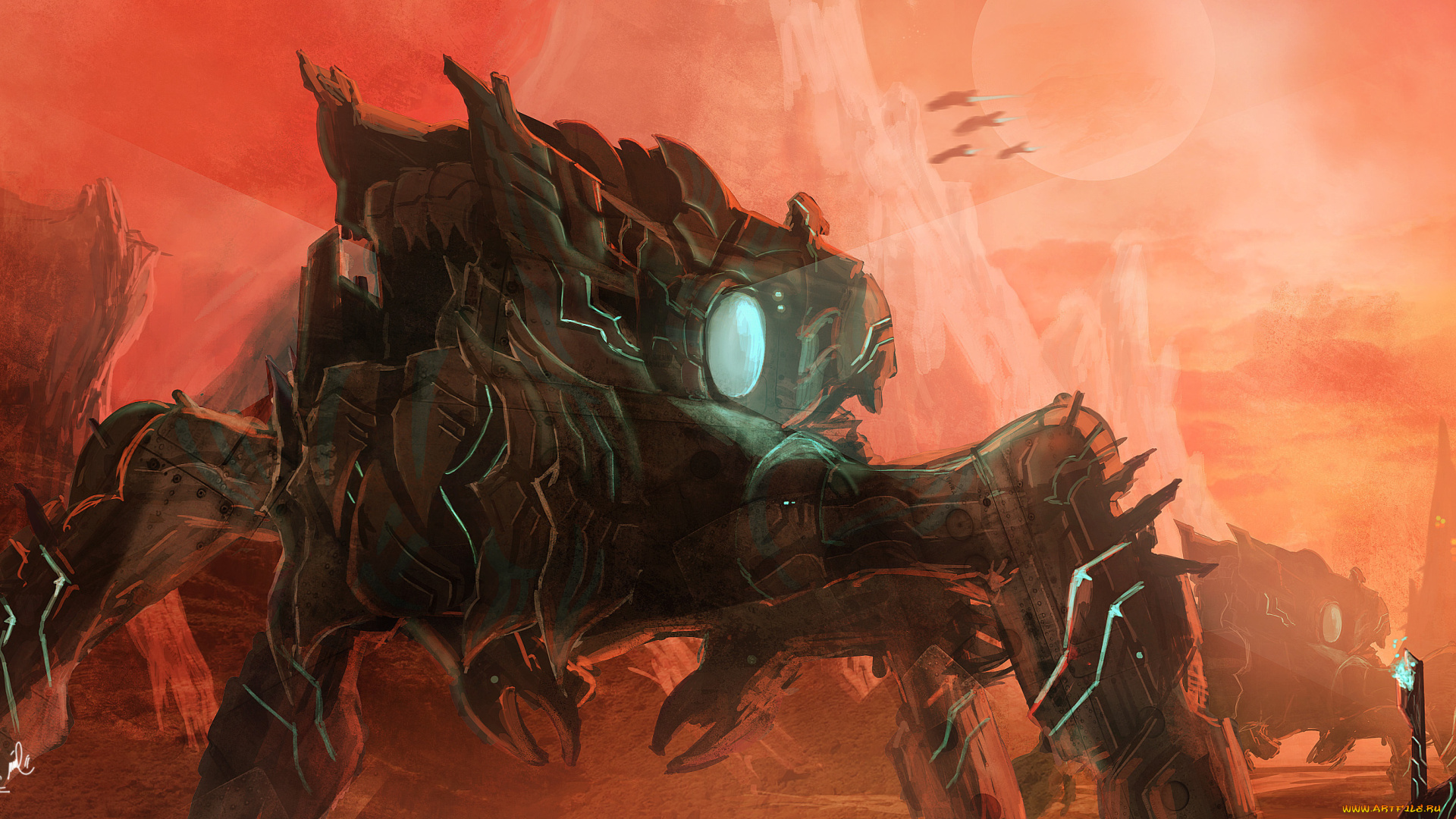 фэнтези, роботы, , киборги, , механизмы, мир, иной, будущее, марс, существо