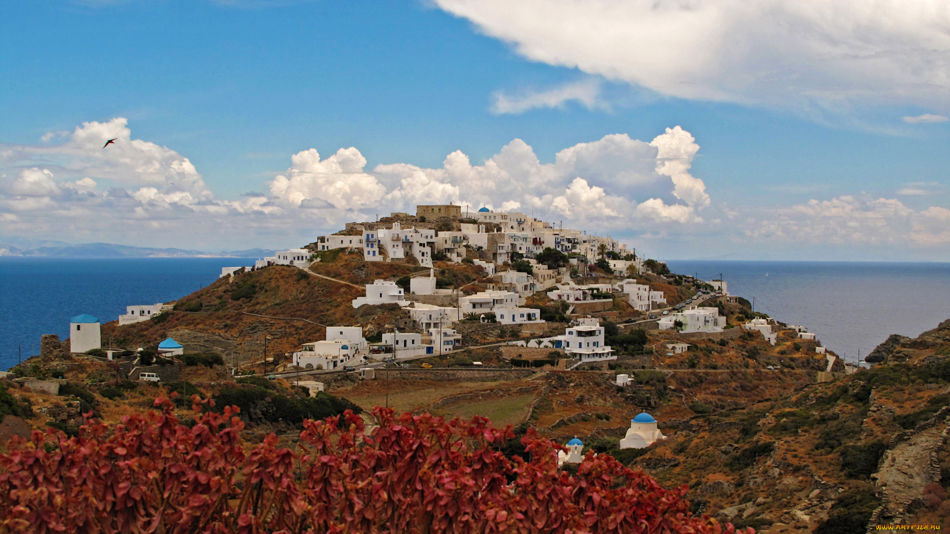 греция, , , , милос, города, -, пейзажи, греция, эгея, дома, пейзаж, остров, милос