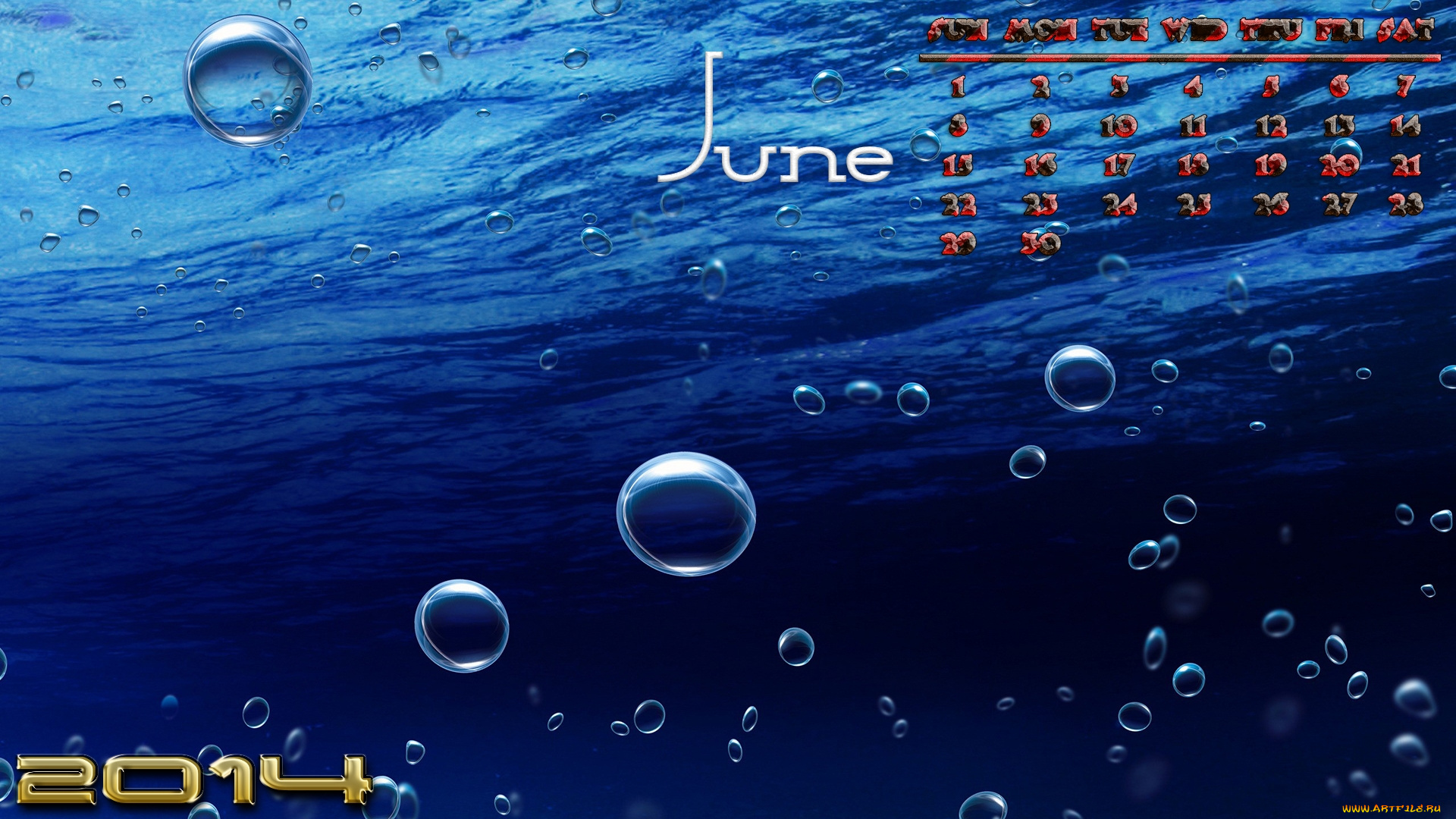 календари, 3д-графика, пузыри