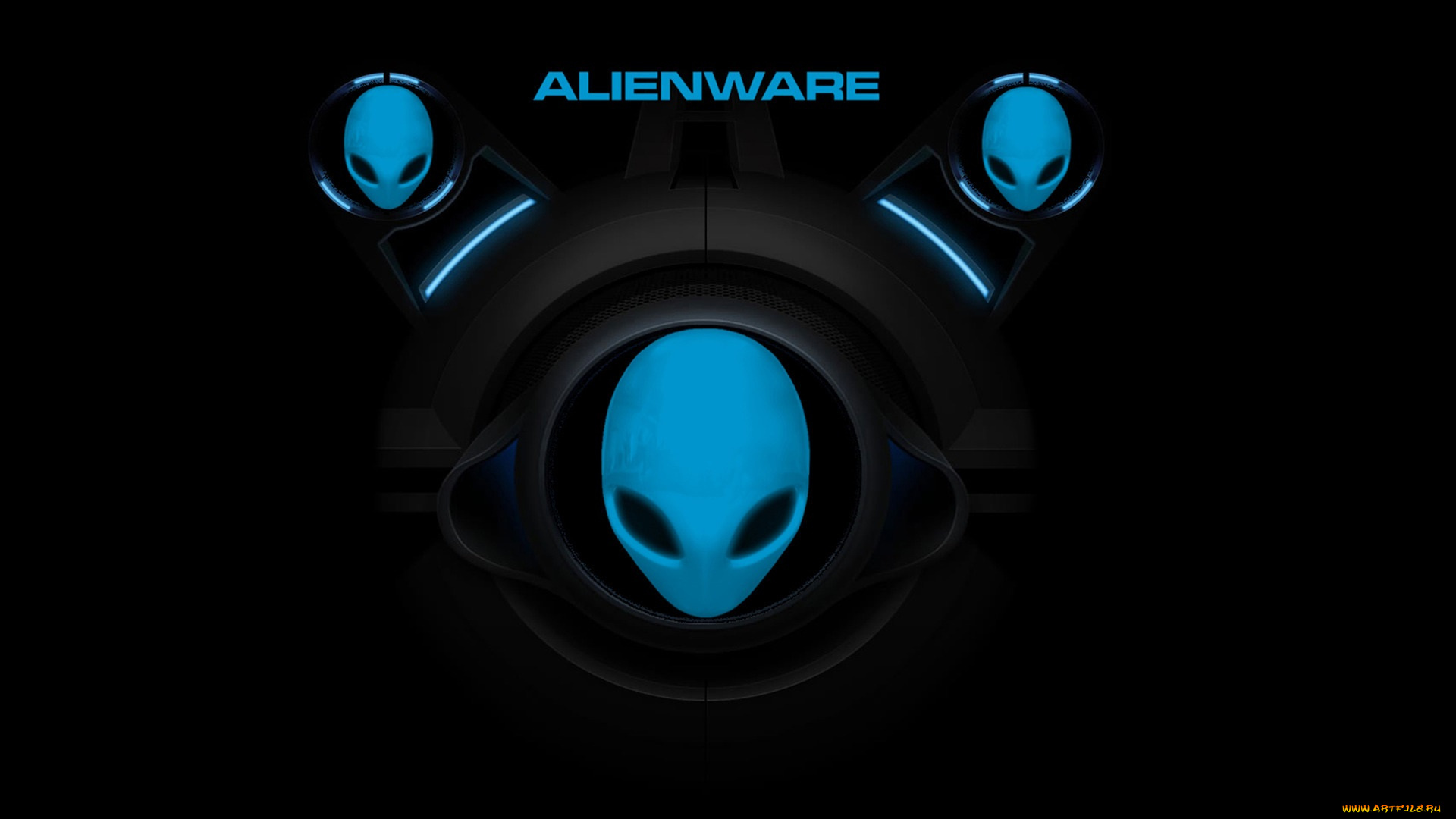 компьютеры, alienware, фон, логотип