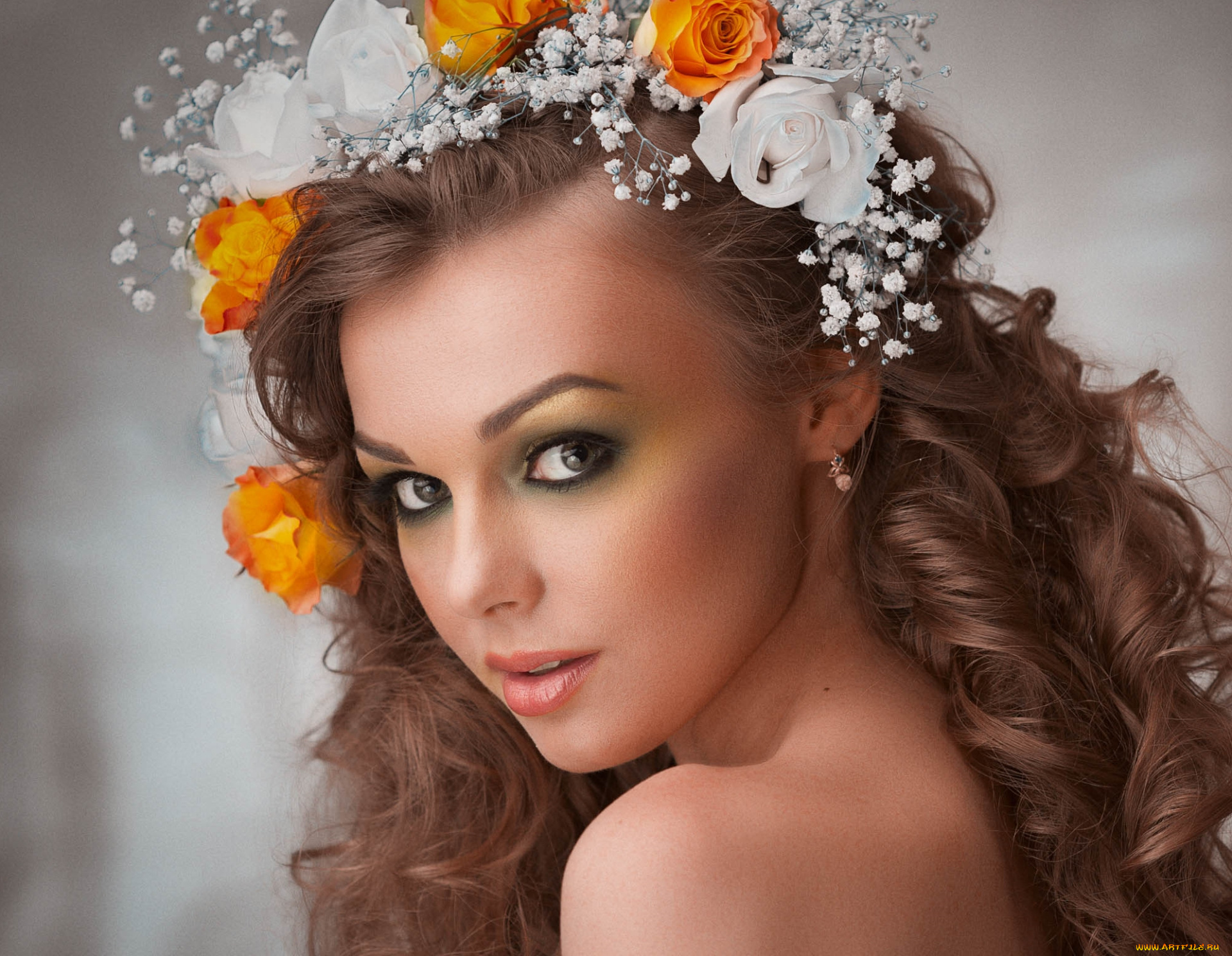 девушки, -unsort, , лица, , портреты, венок