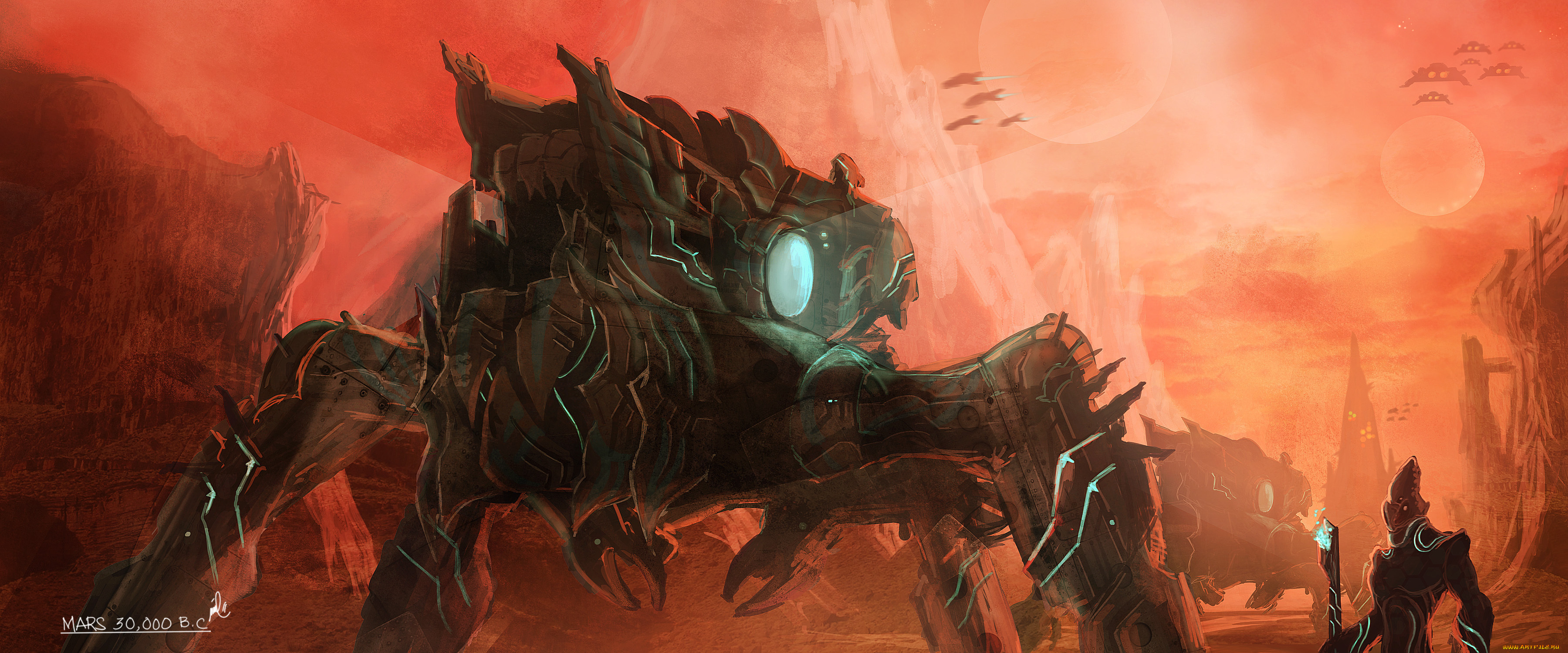 фэнтези, роботы, , киборги, , механизмы, мир, иной, будущее, марс, существо