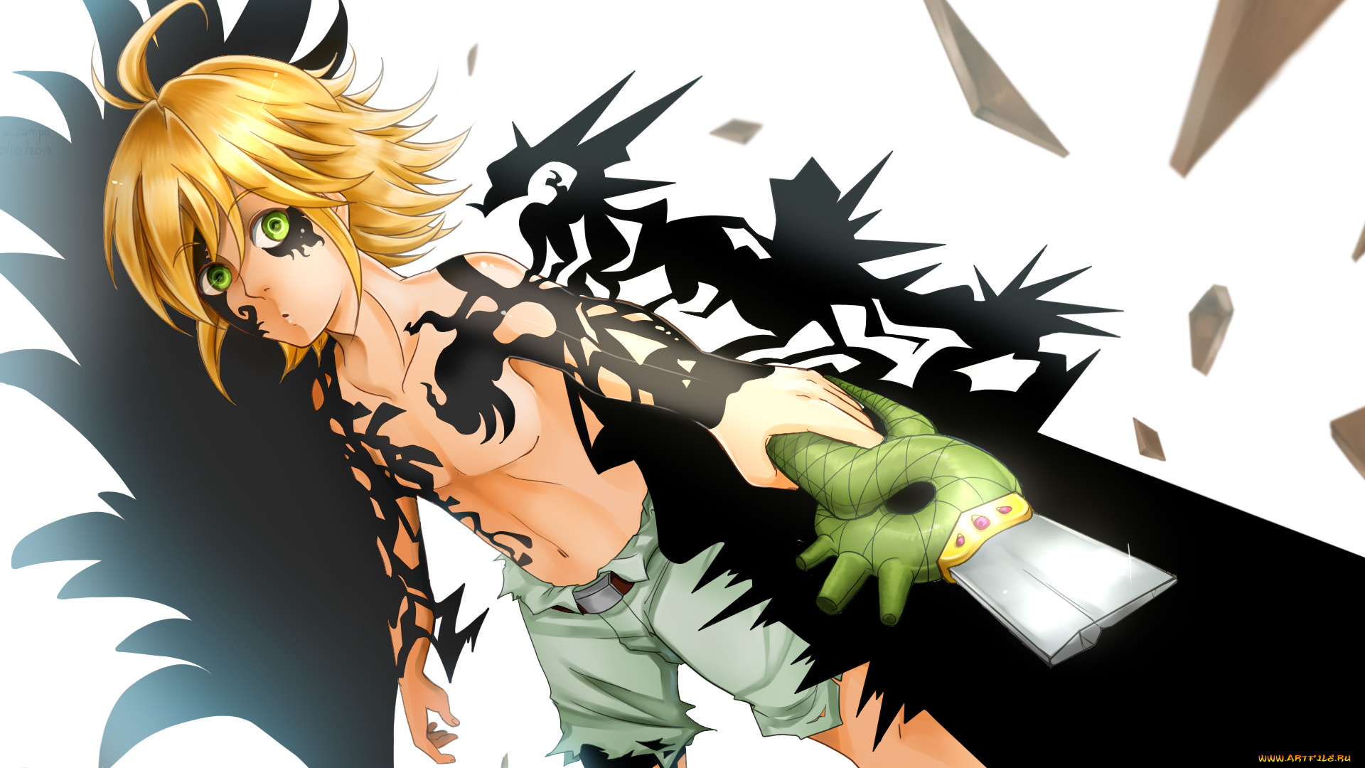 аниме, nanatsu, no, taizai, art, семь, смертных, грехов, nanatsu, no, taizai, meliodas, парень, меч, the, seven, deadly, sins