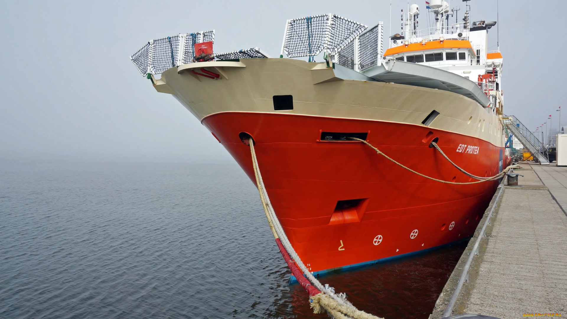 корабли, грузовые, суда, причал, судно