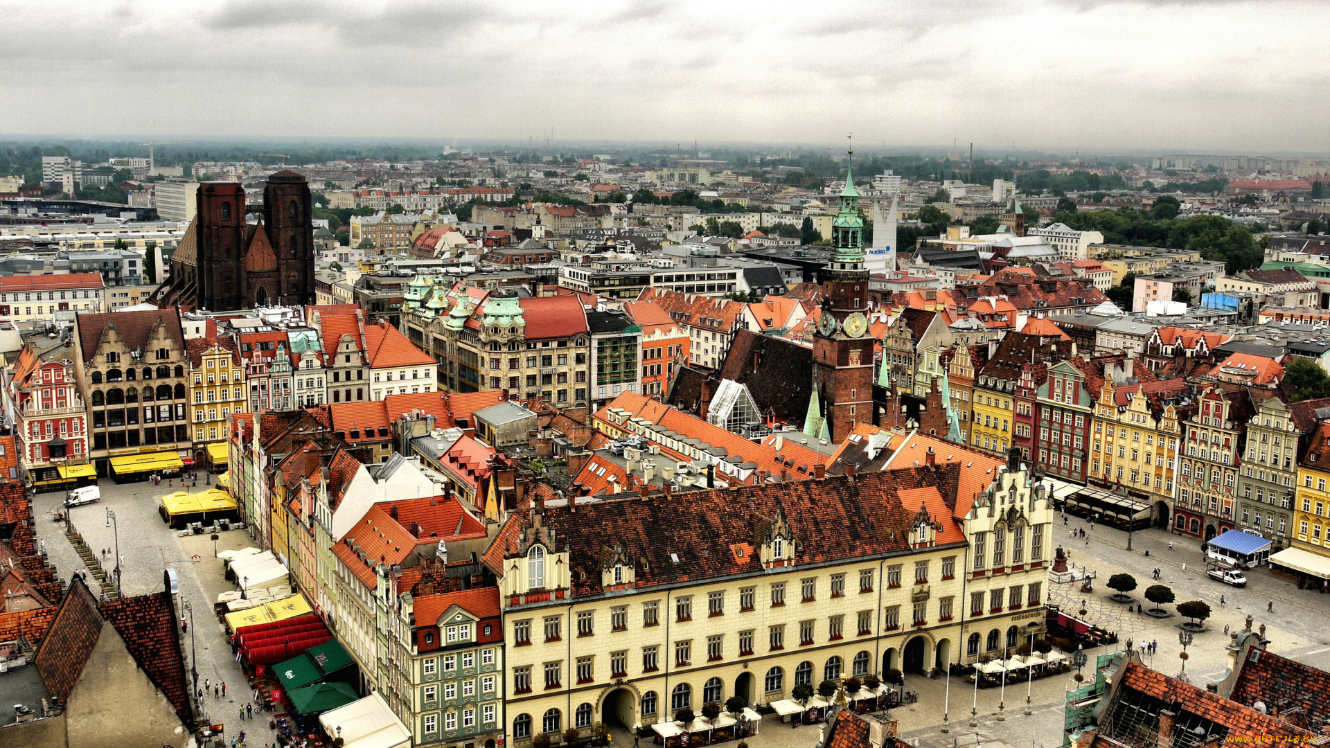 вроцлав, польша, города, вроцлав, , польша, панорама, дома, вроцлав