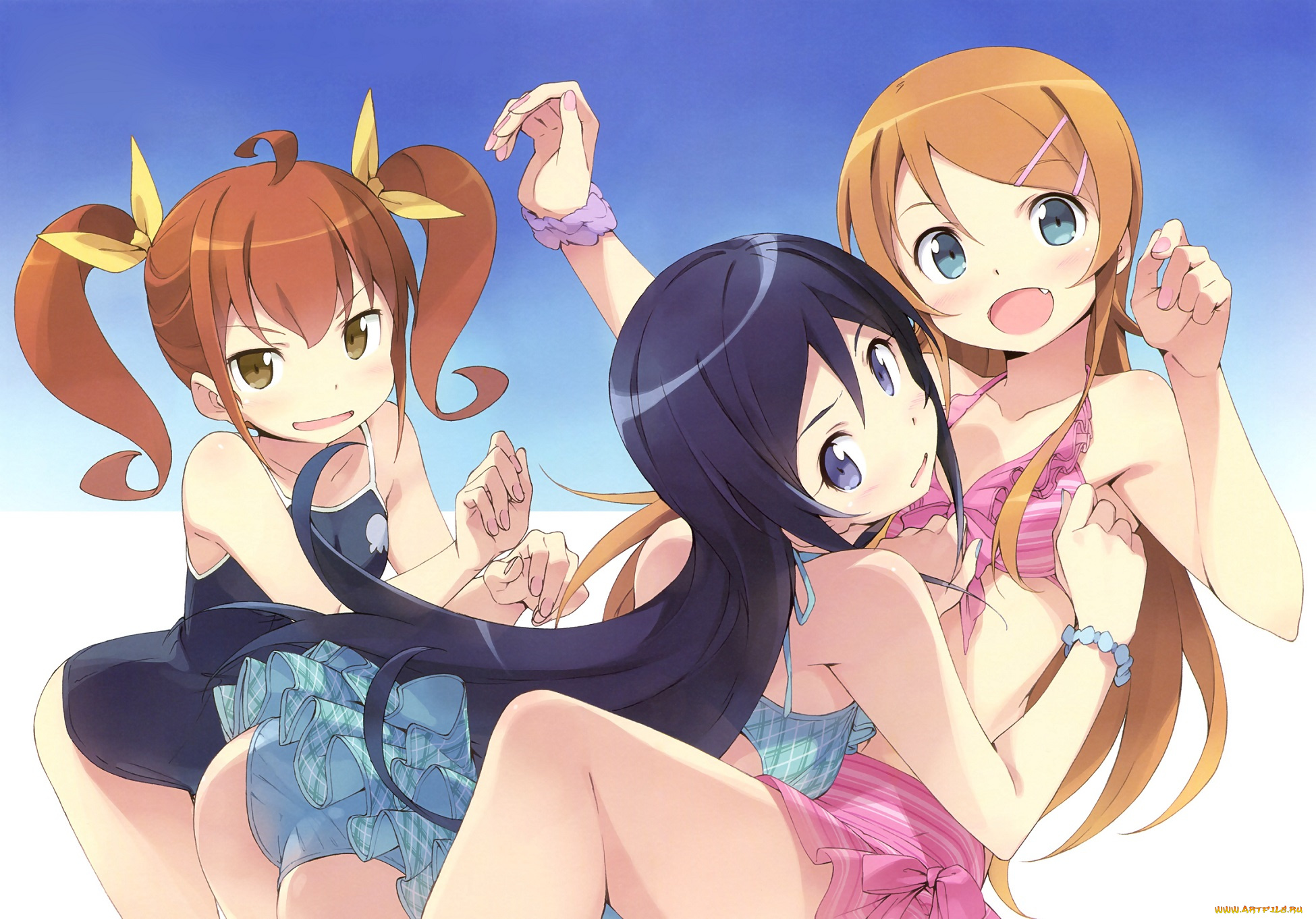 аниме, oreimo, aragaki, ayase, kousaka, kirino, kurusu, kanako, kanzaki, hiro, арт, девочки