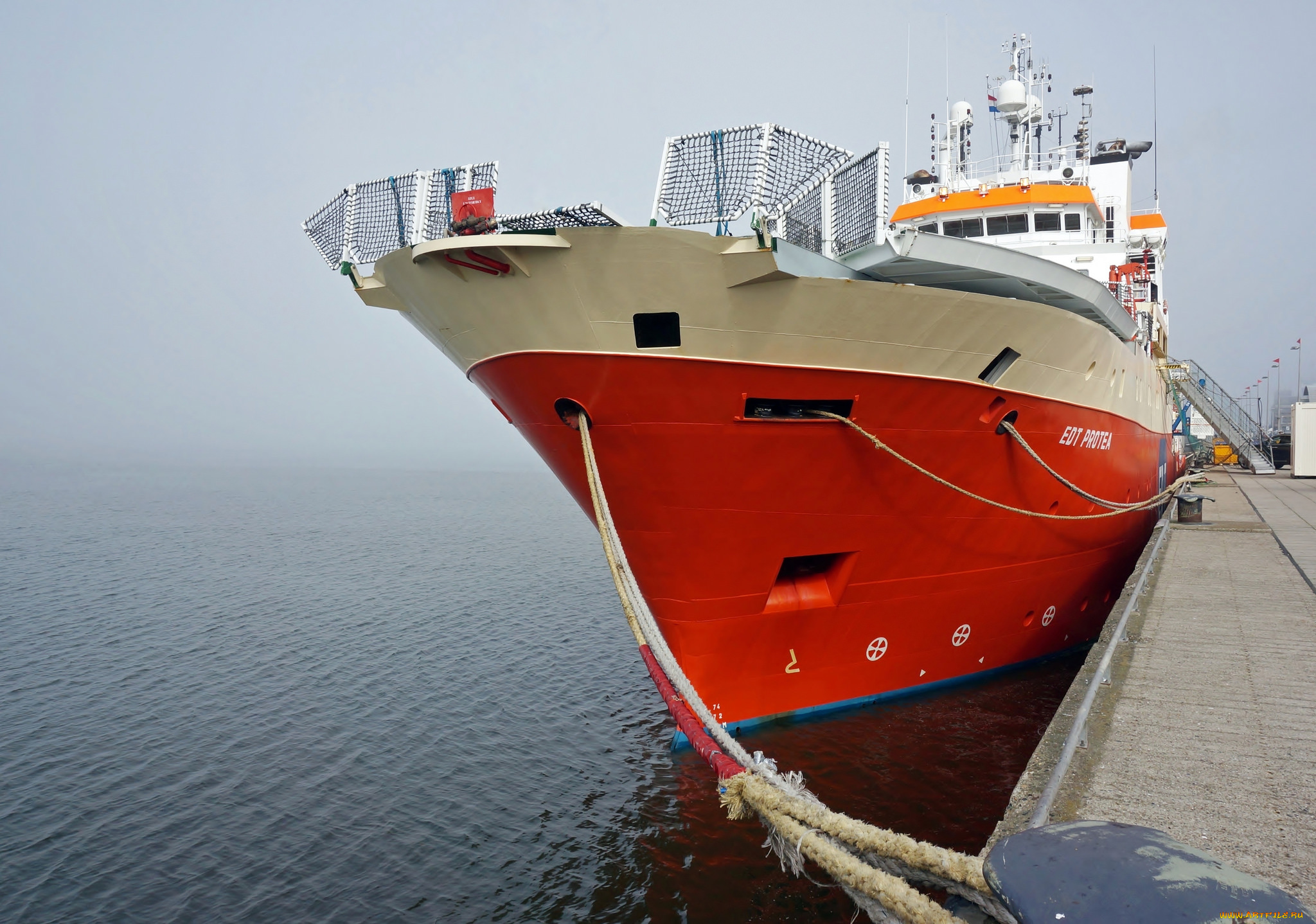 корабли, грузовые, суда, причал, судно