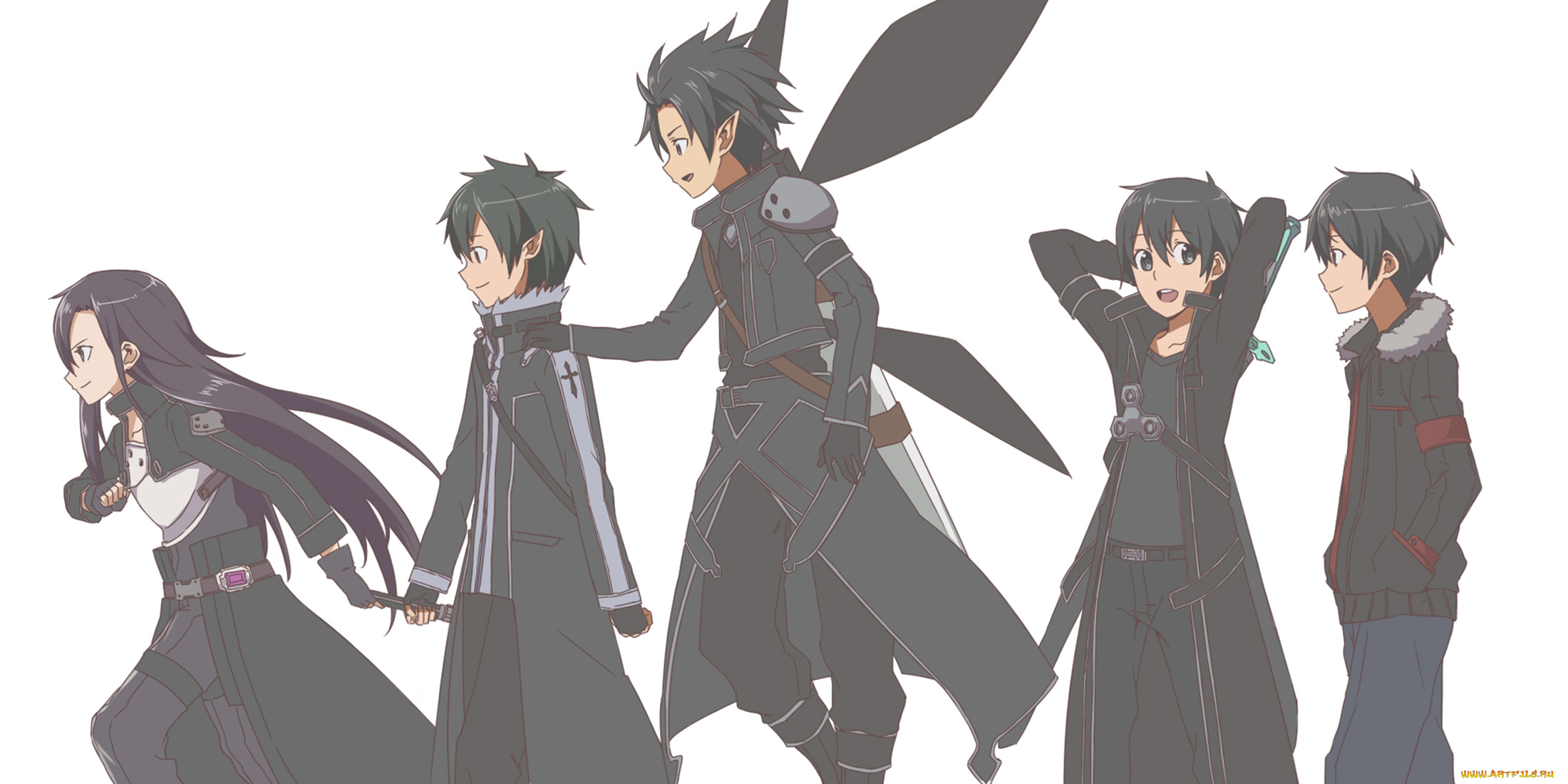 аниме, sword, art, online, sao, art, anime, kirito, sword, online, ggo, alo