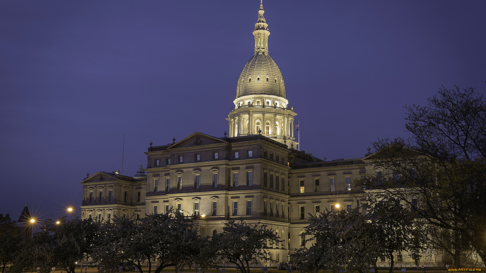 michigan, statecapitol, города, -, здания, , дома, капитолий