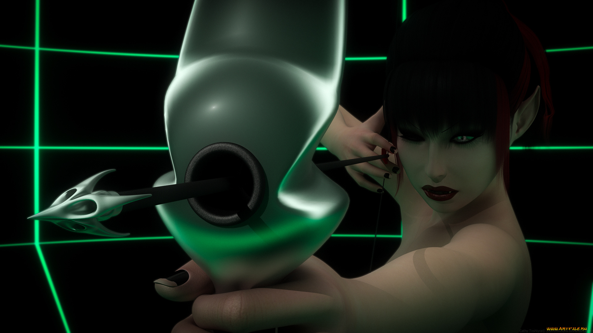 3д, графика, эльфы, , elves, оружие, фон, взгляд, эльфийка