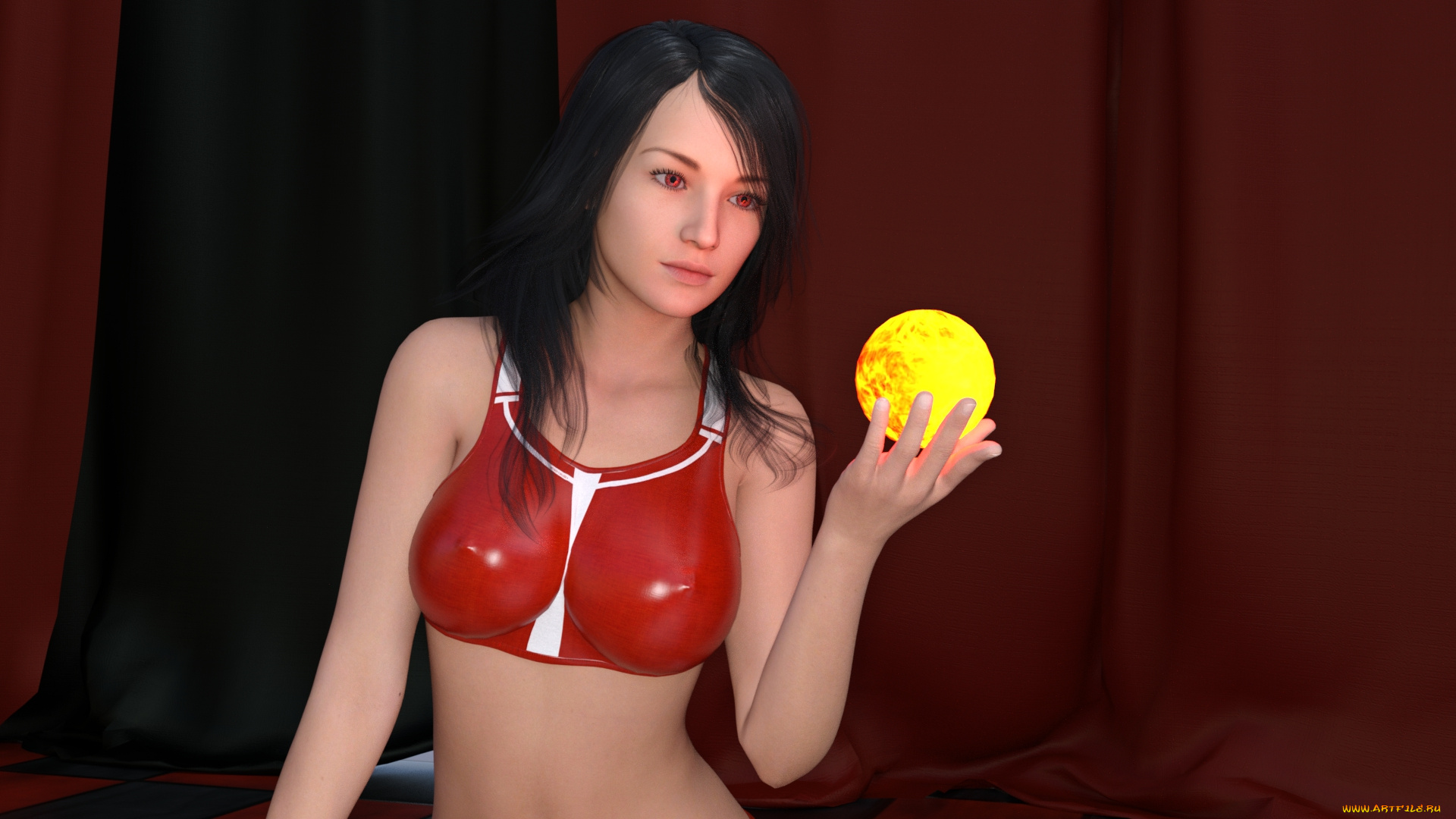 3д, графика, фантазия, , fantasy, фон, взгляд, девушка