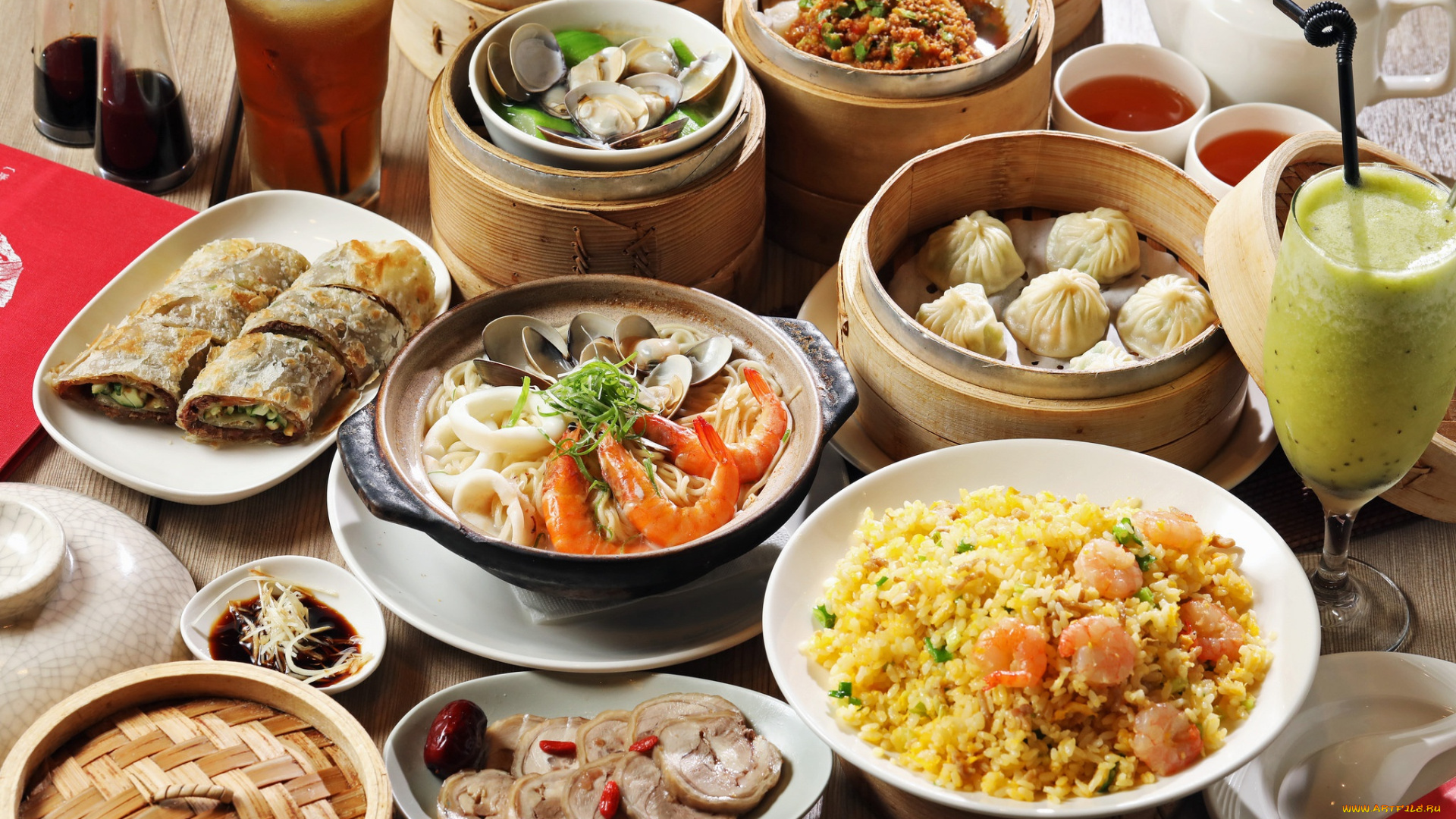 еда, разное, салат, овощи, ассорти, блюда, морепродукты