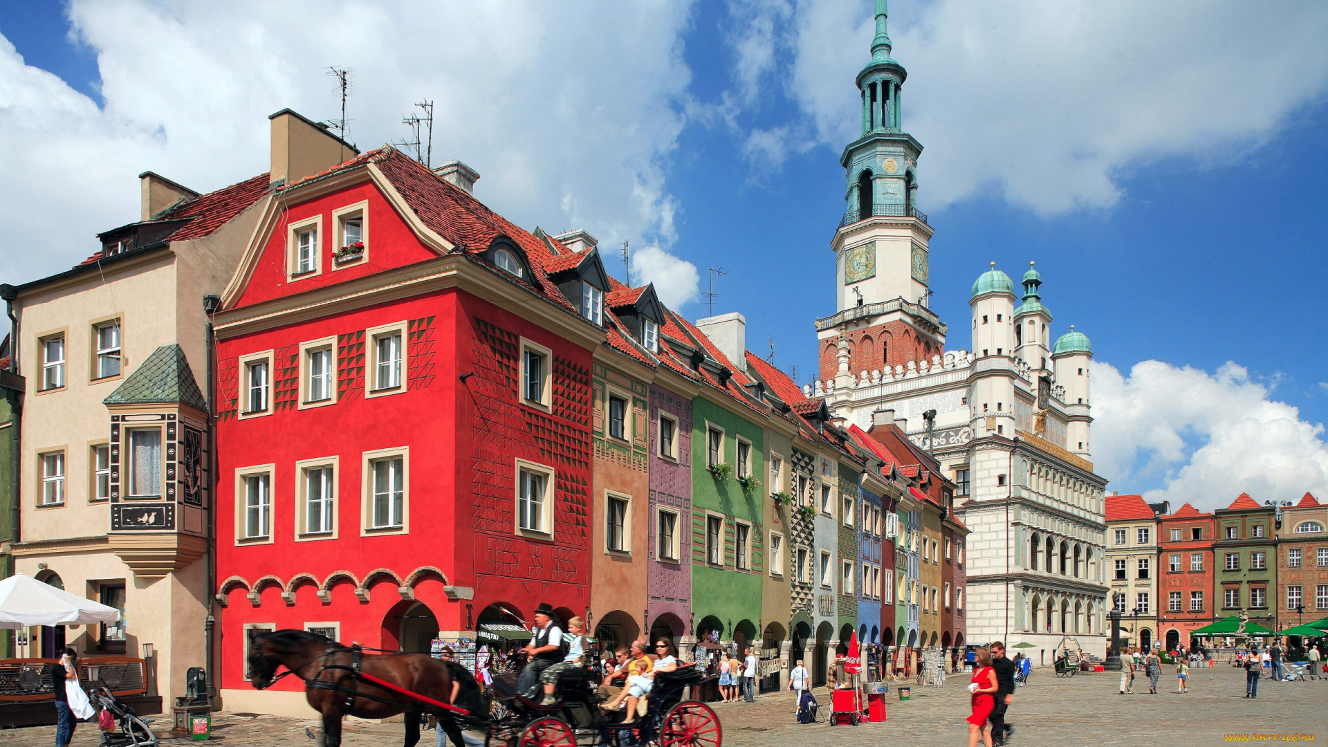 познань, польша, города, -, улицы, , площади, , набережные