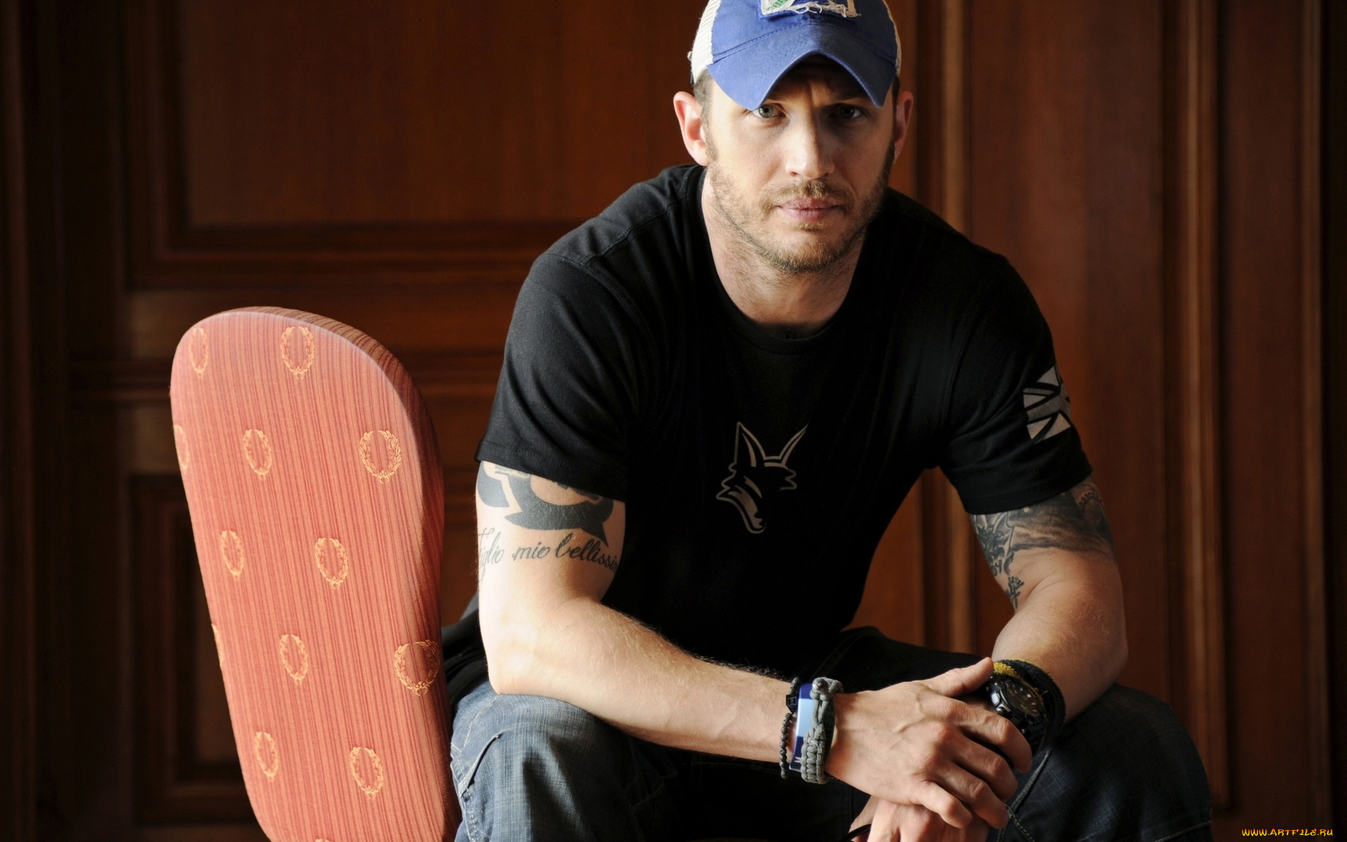 мужчины, tom, hardy, татуировки, футболка, кепка, том, харди