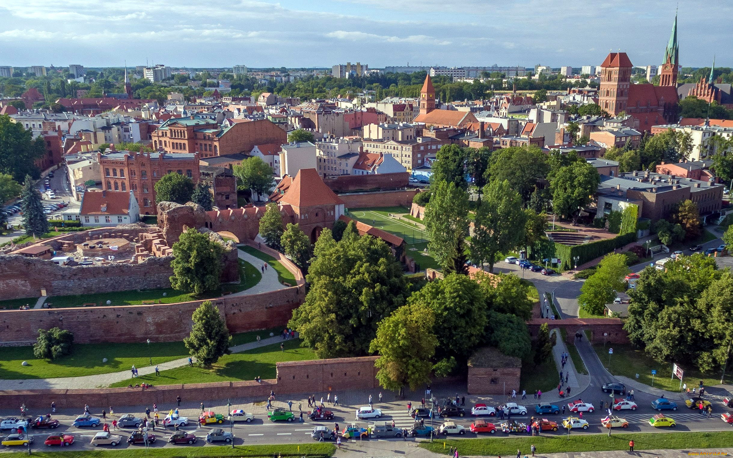торунь, польша, города, -, панорамы