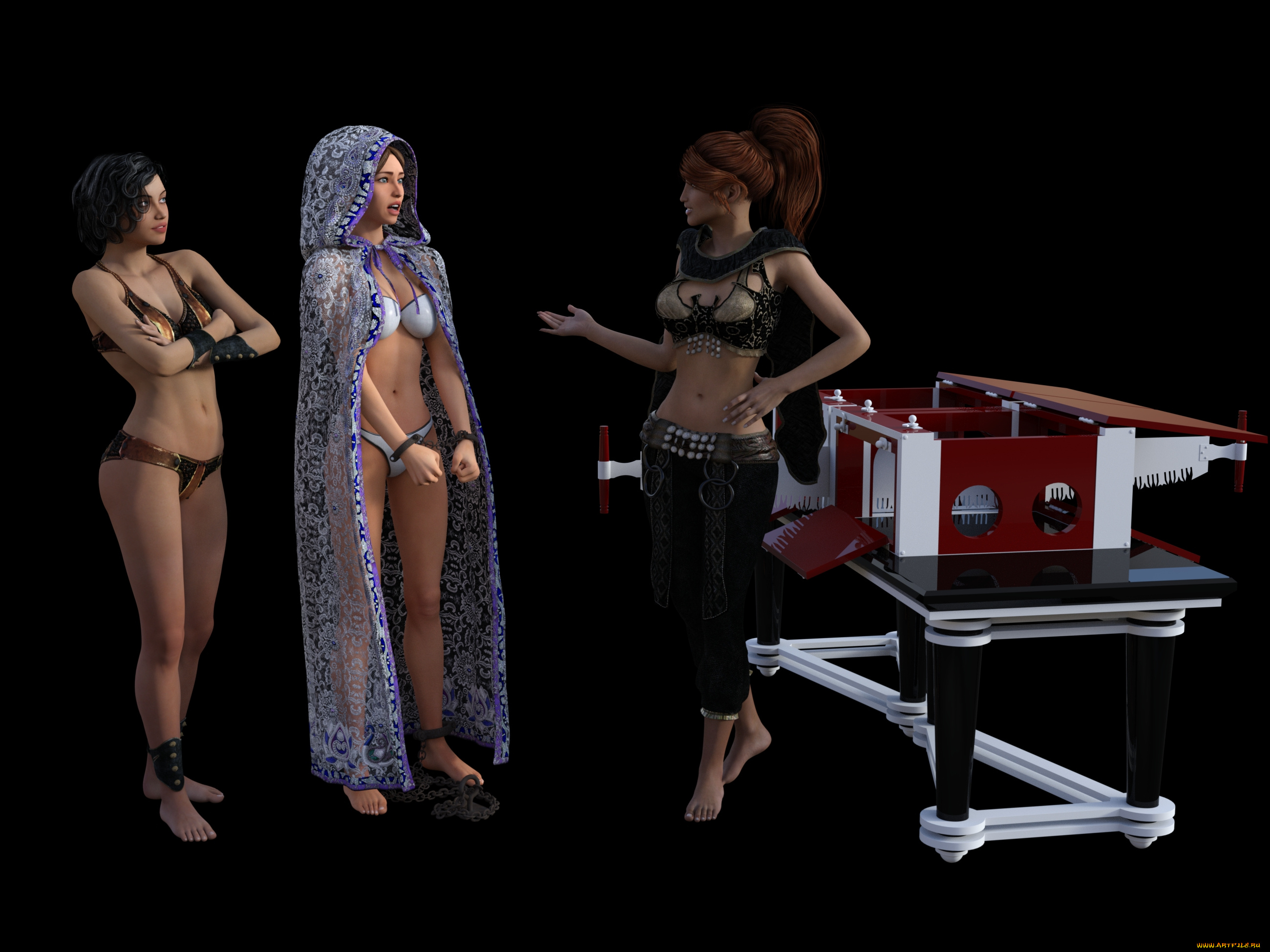 3д, графика, люди, , people, фон, взгляд, девушки