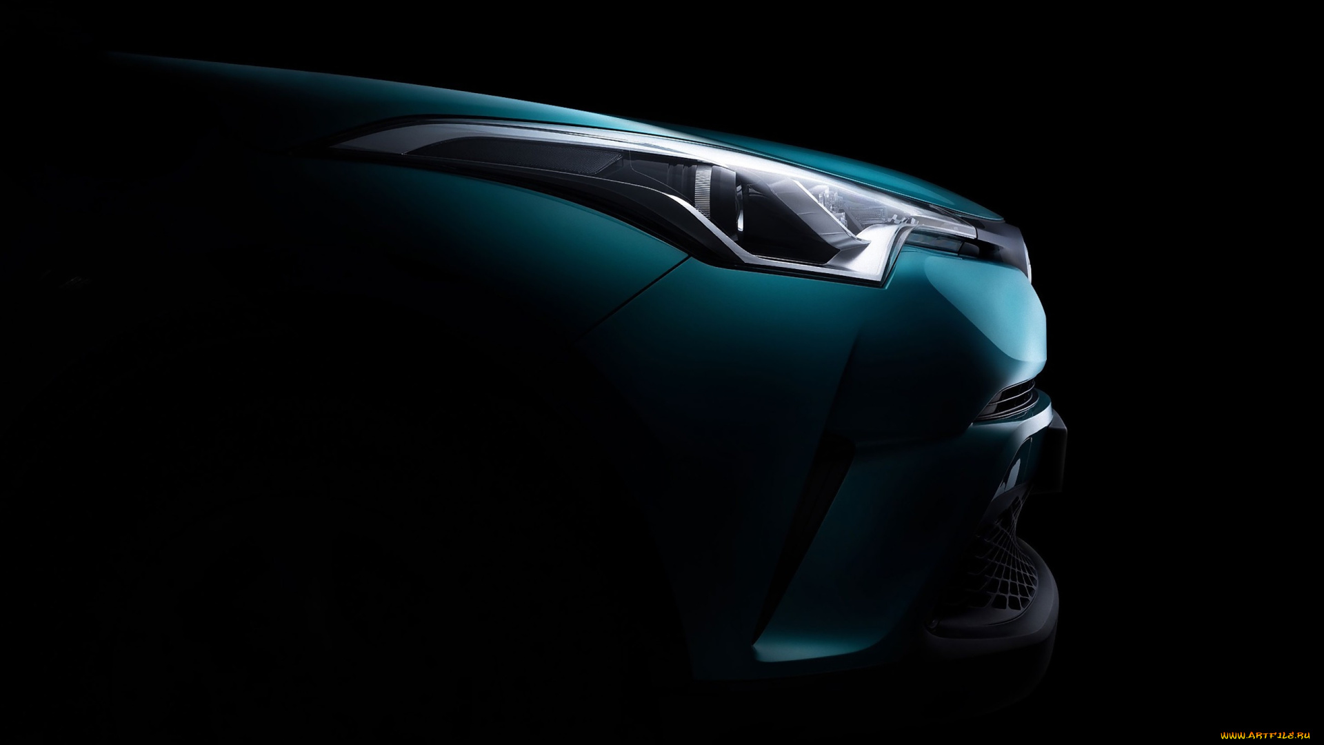 автомобили, фрагменты, автомобиля, темный, фон, c-hr, toyota