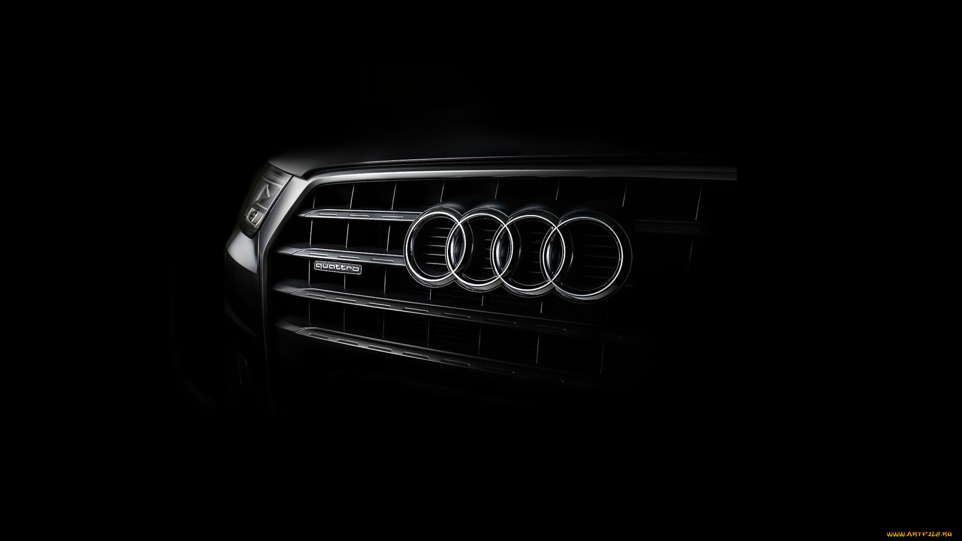 автомобили, фрагменты, автомобиля, вид, темный, фон, audi, q3