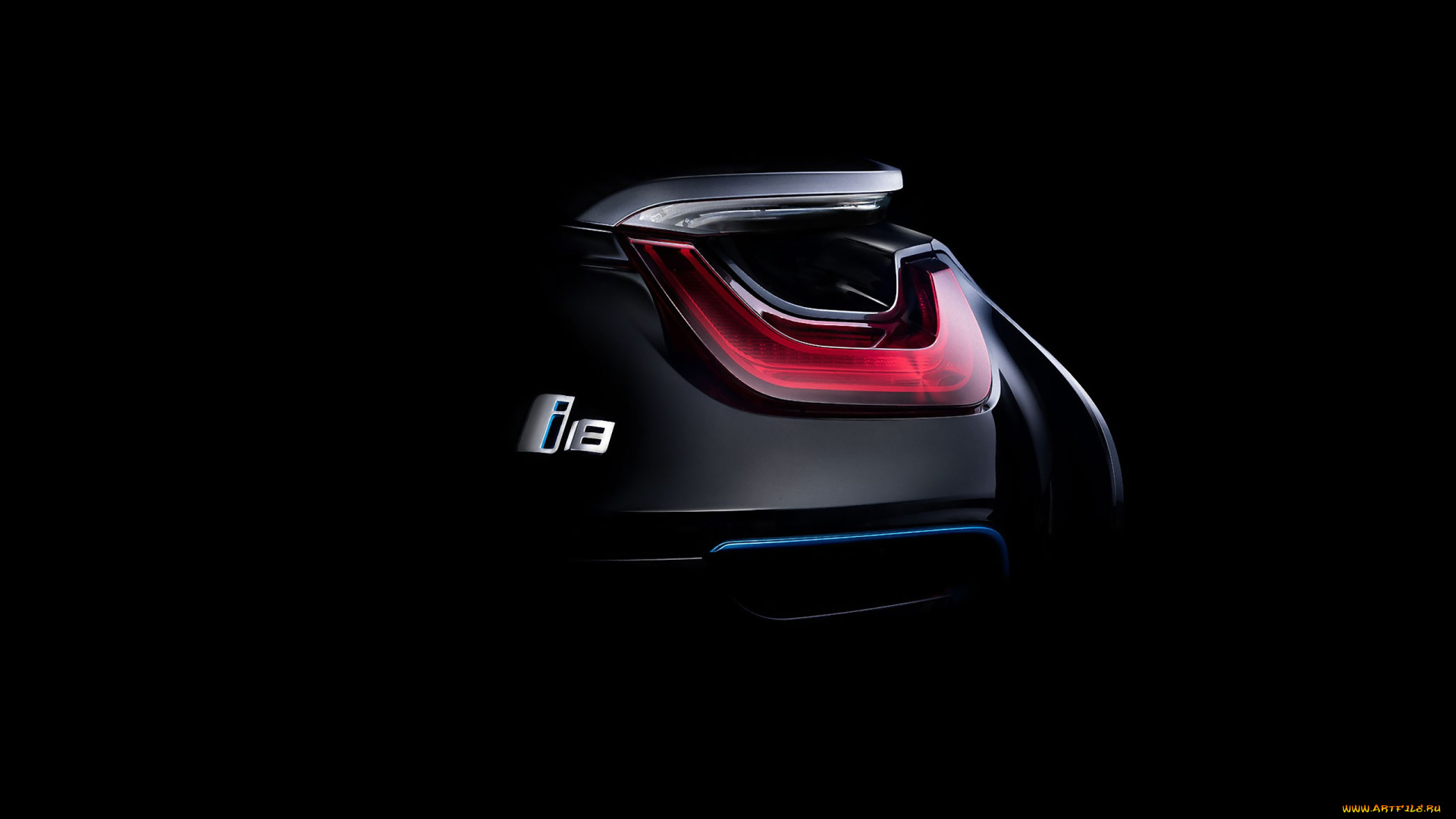 автомобили, фрагменты, автомобиля, вид, темный, фон, bmw, i8