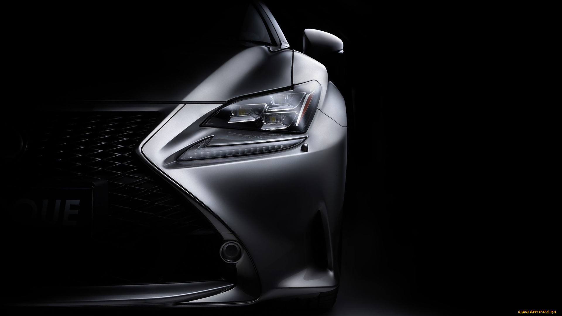 автомобили, фрагменты, автомобиля, вид, темный, фон, lexus, rc, 350