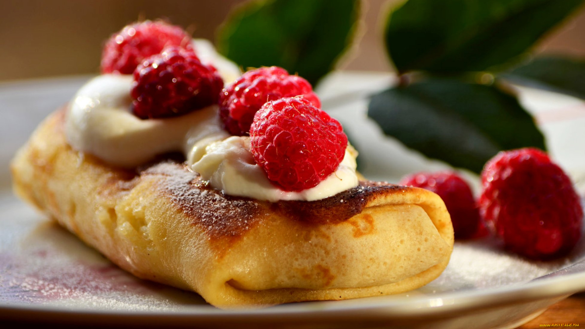 еда, блины, , оладьи, ягоды, малина
