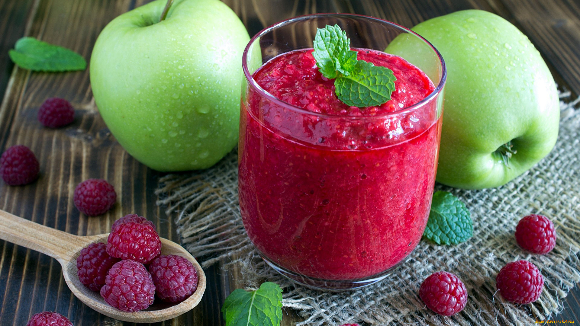 еда, напитки, малина, смузи