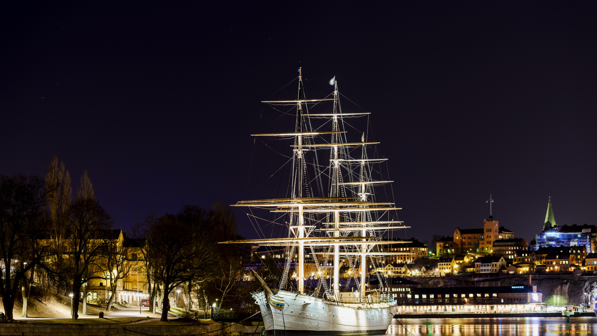 корабли, парусники, мачты, паруса