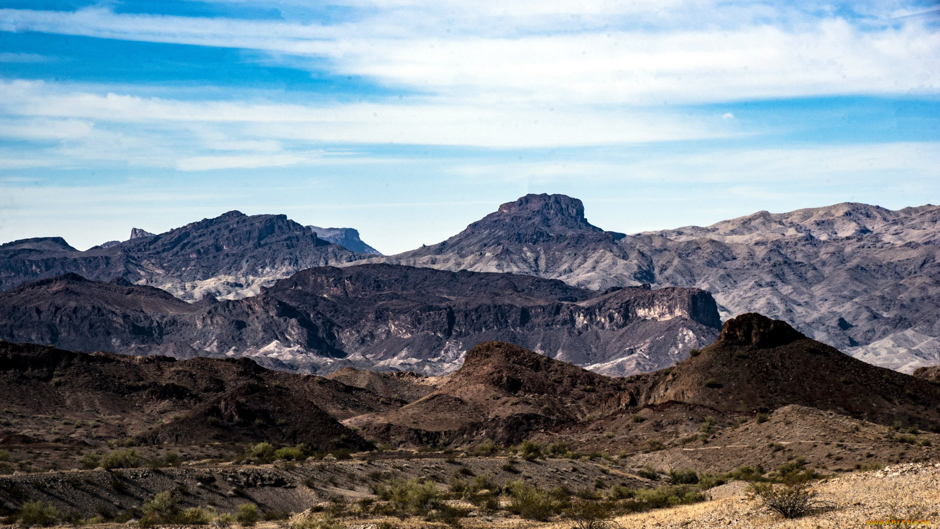 природа, горы, облака