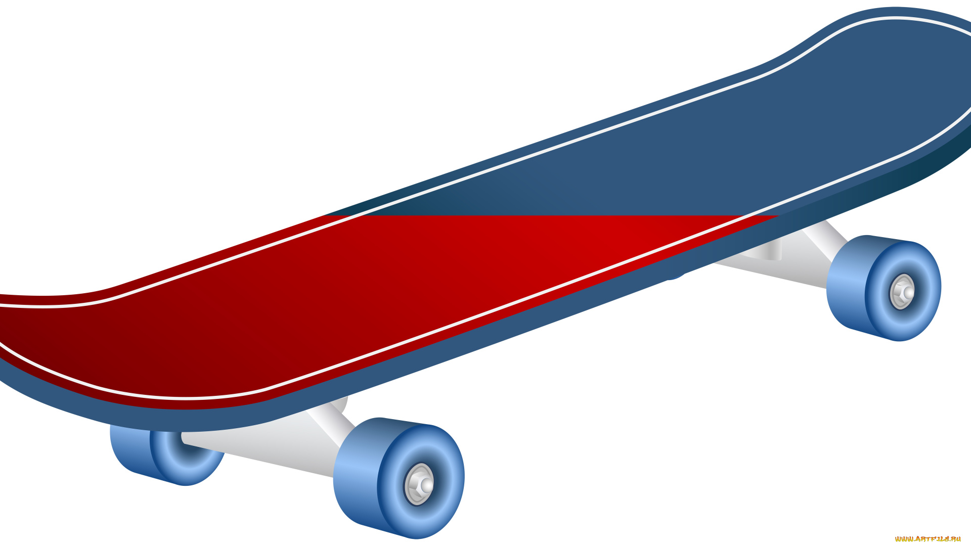 спорт, 3d, рисованные, скейтборд, доска