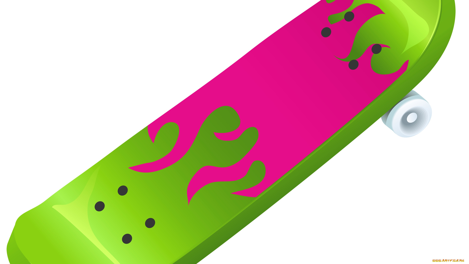 спорт, 3d, рисованные, скейтборд, доска