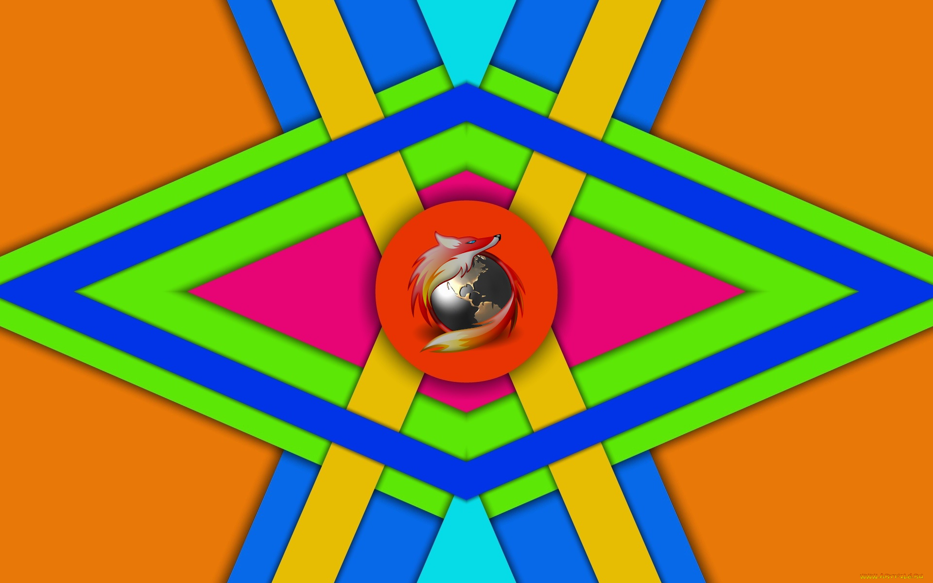 компьютеры, mozilla, firefox, цвета, фон, узор, логотип