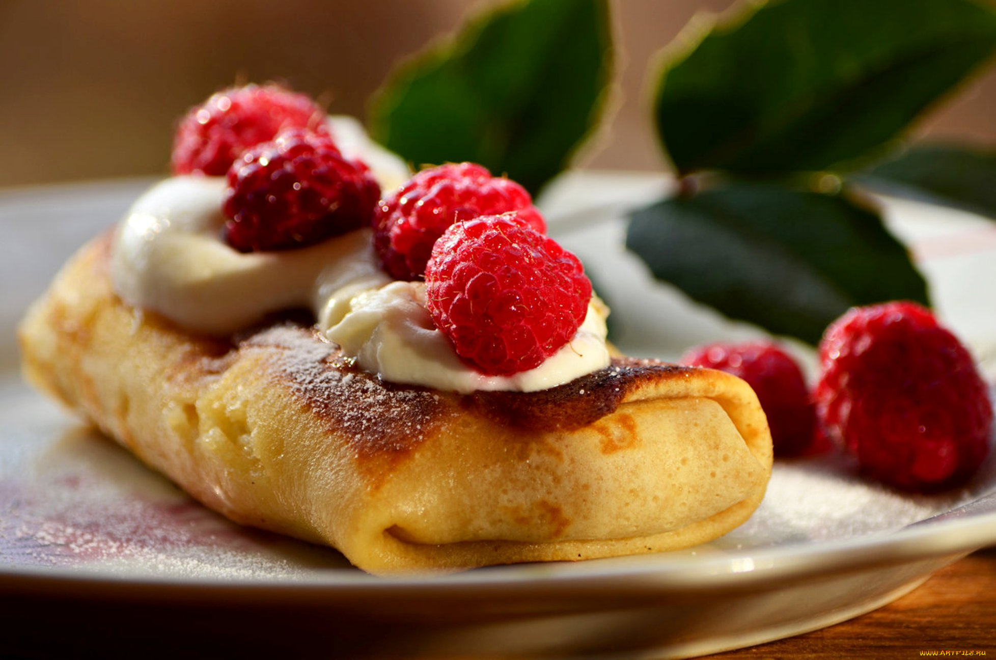 еда, блины, , оладьи, ягоды, малина
