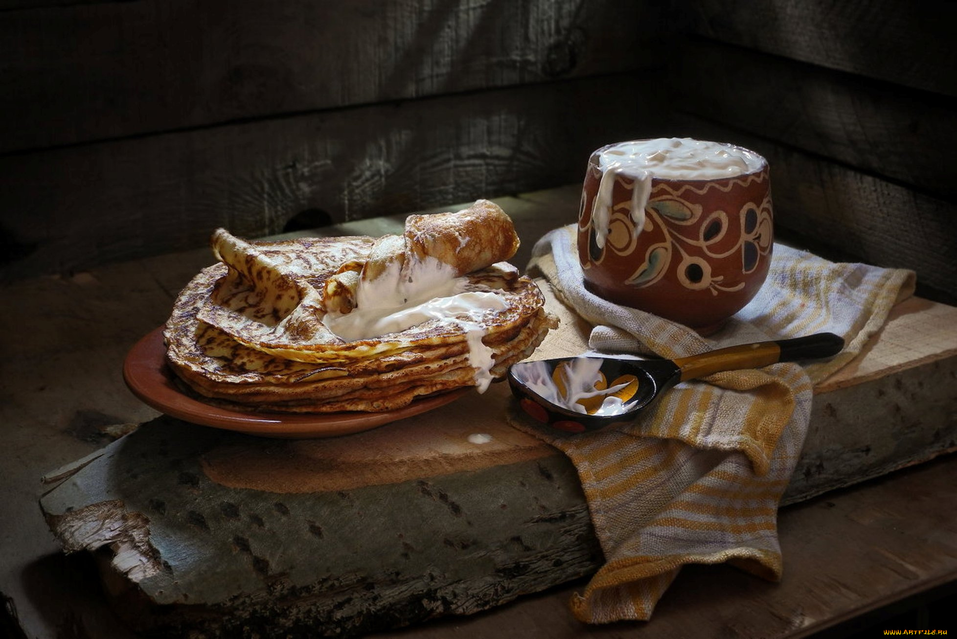 еда, блины, , оладьи, масленница, сметана