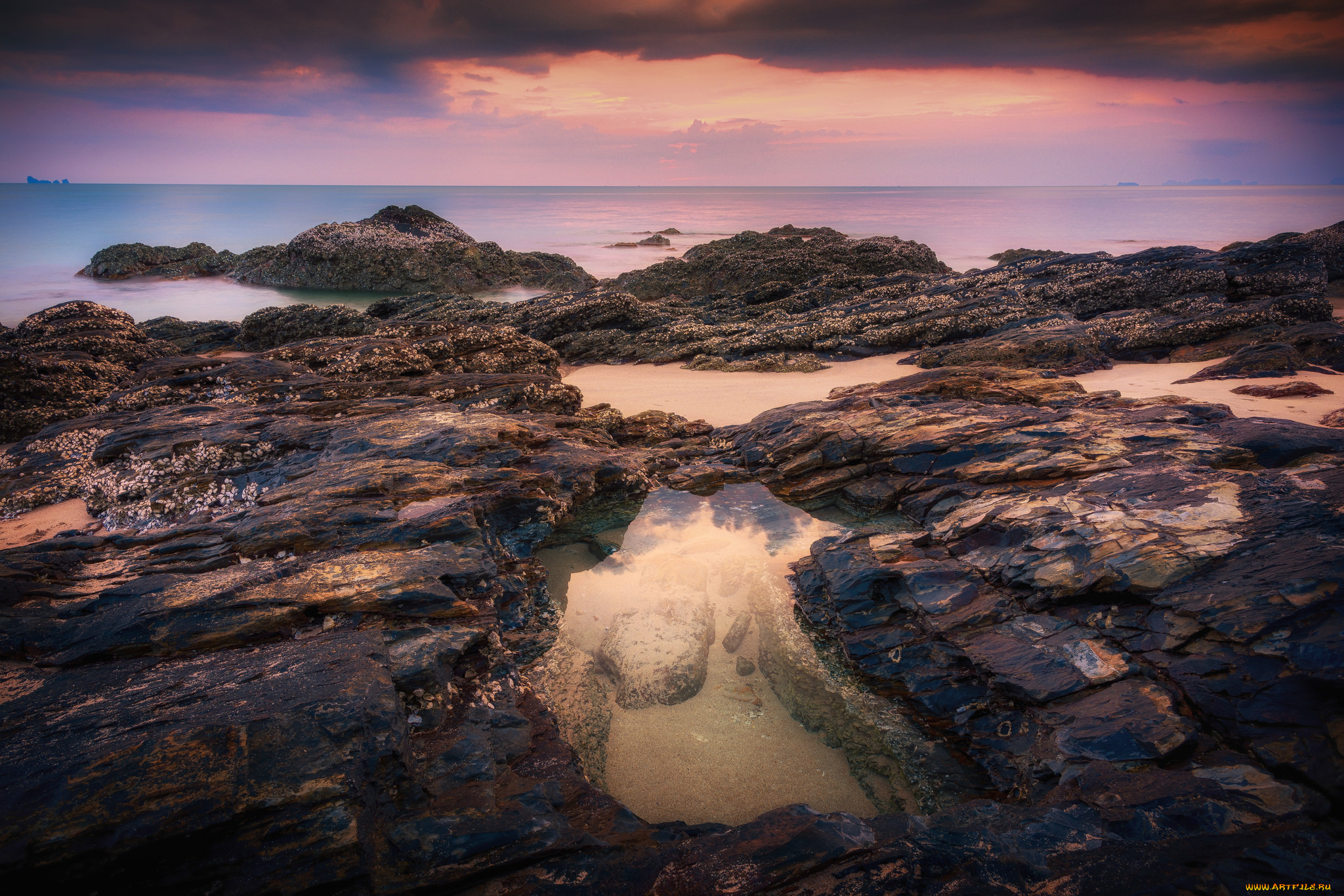 природа, побережье, простор