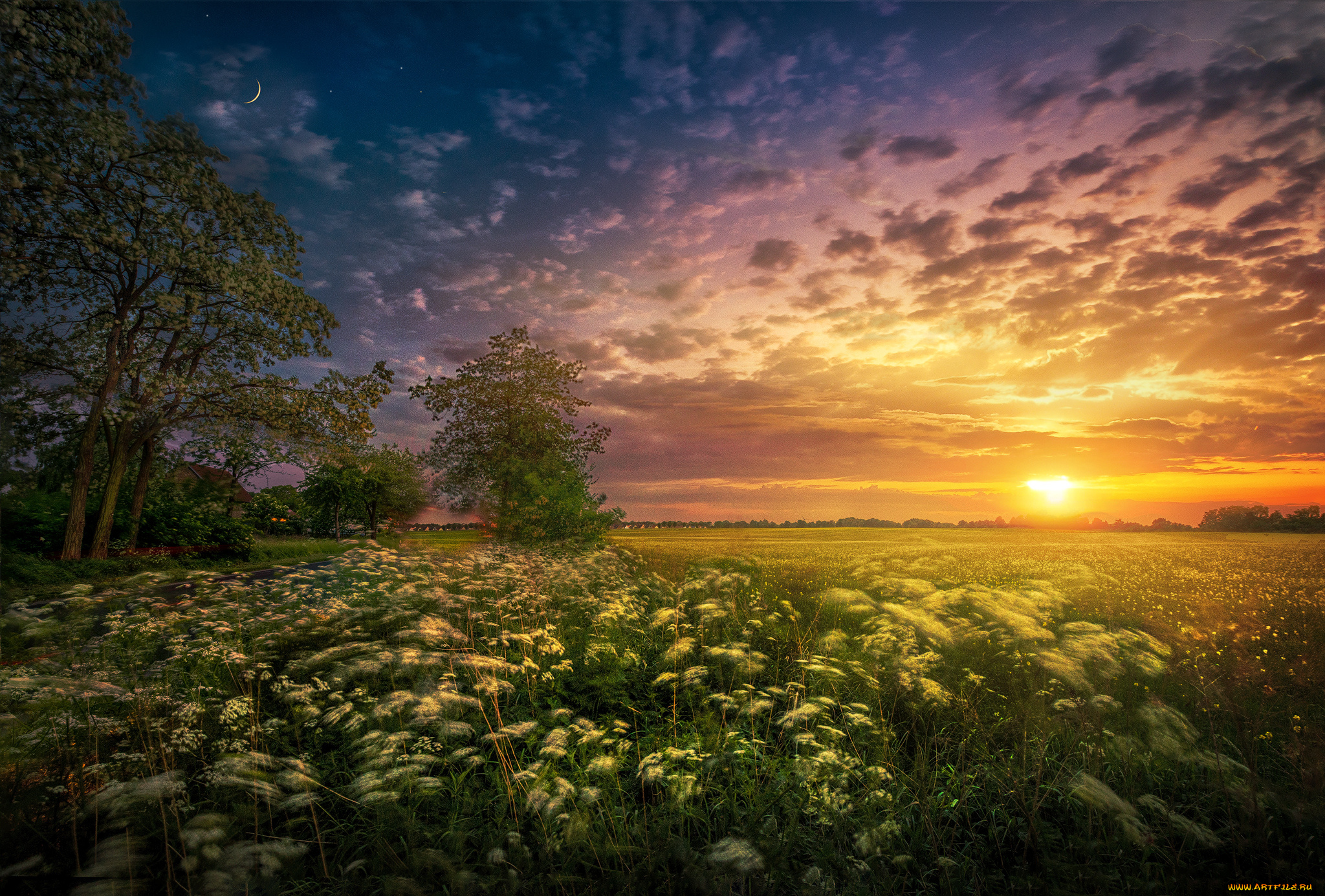 природа, восходы, закаты, простор