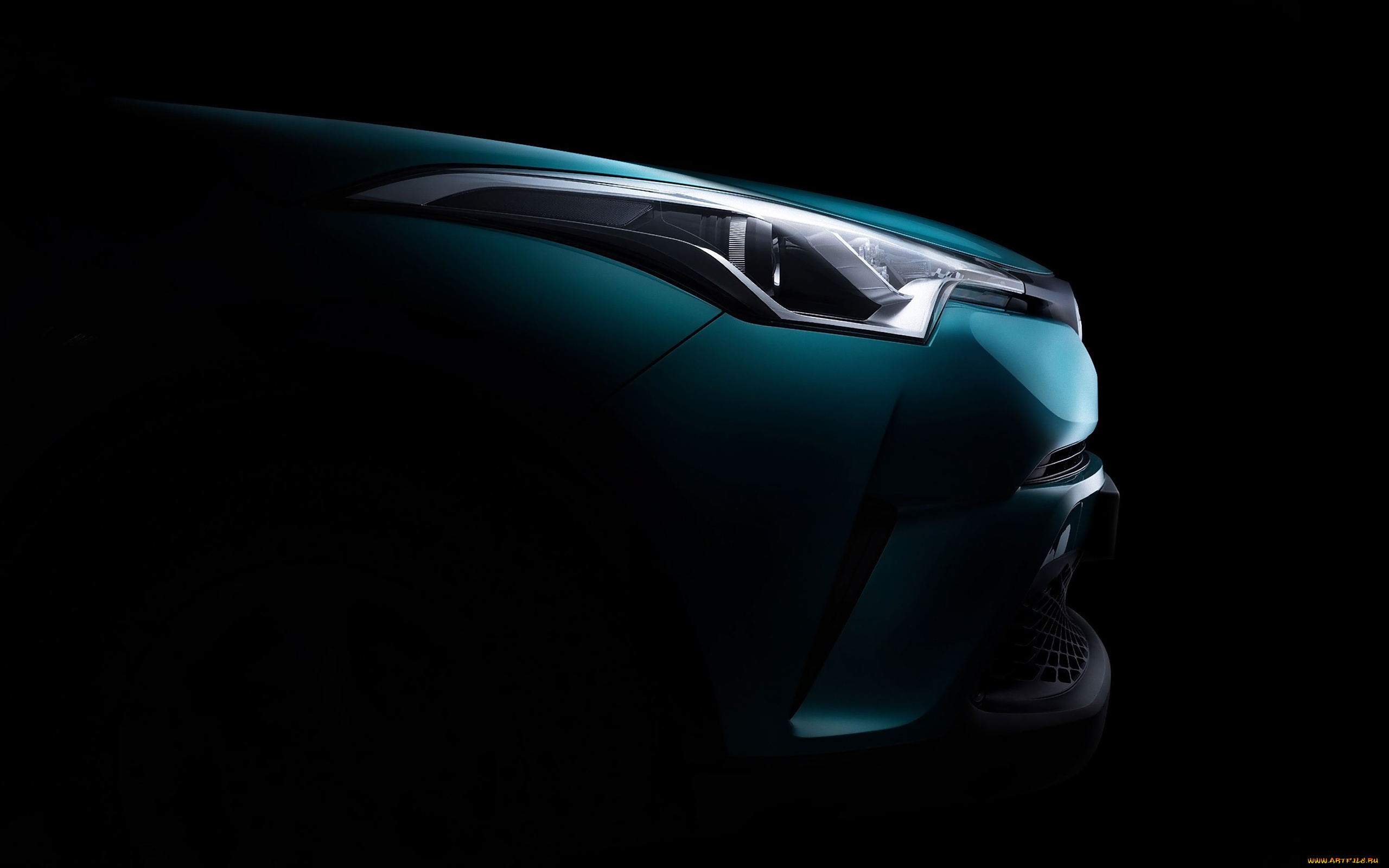 автомобили, фрагменты, автомобиля, темный, фон, c-hr, toyota