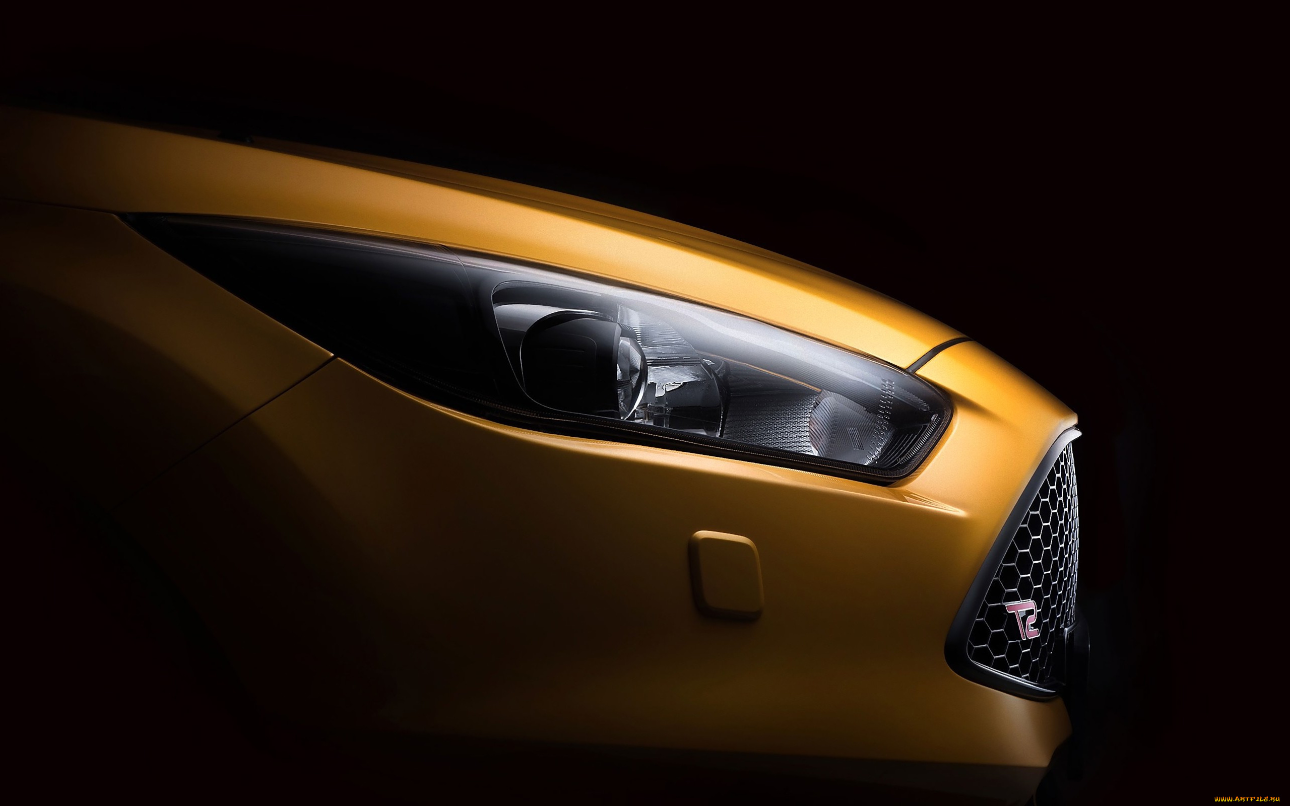 автомобили, фрагменты, автомобиля, вид, темный, фон, ford, st