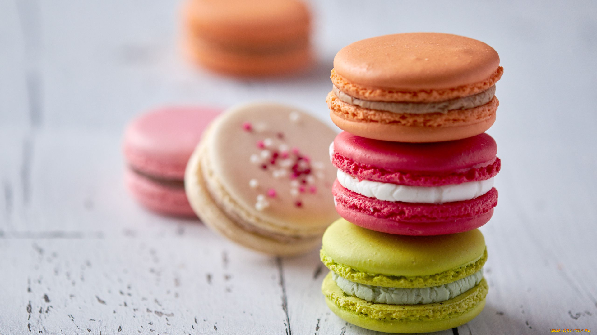 еда, макаруны, печенье, лакомство